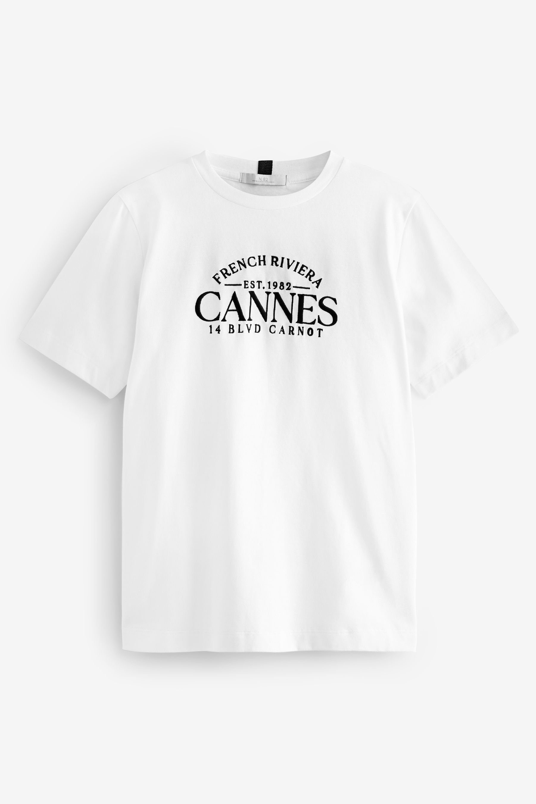Next T-Shirt Schweres T-Shirt mit Rundhalsausschnitt günstig online kaufen