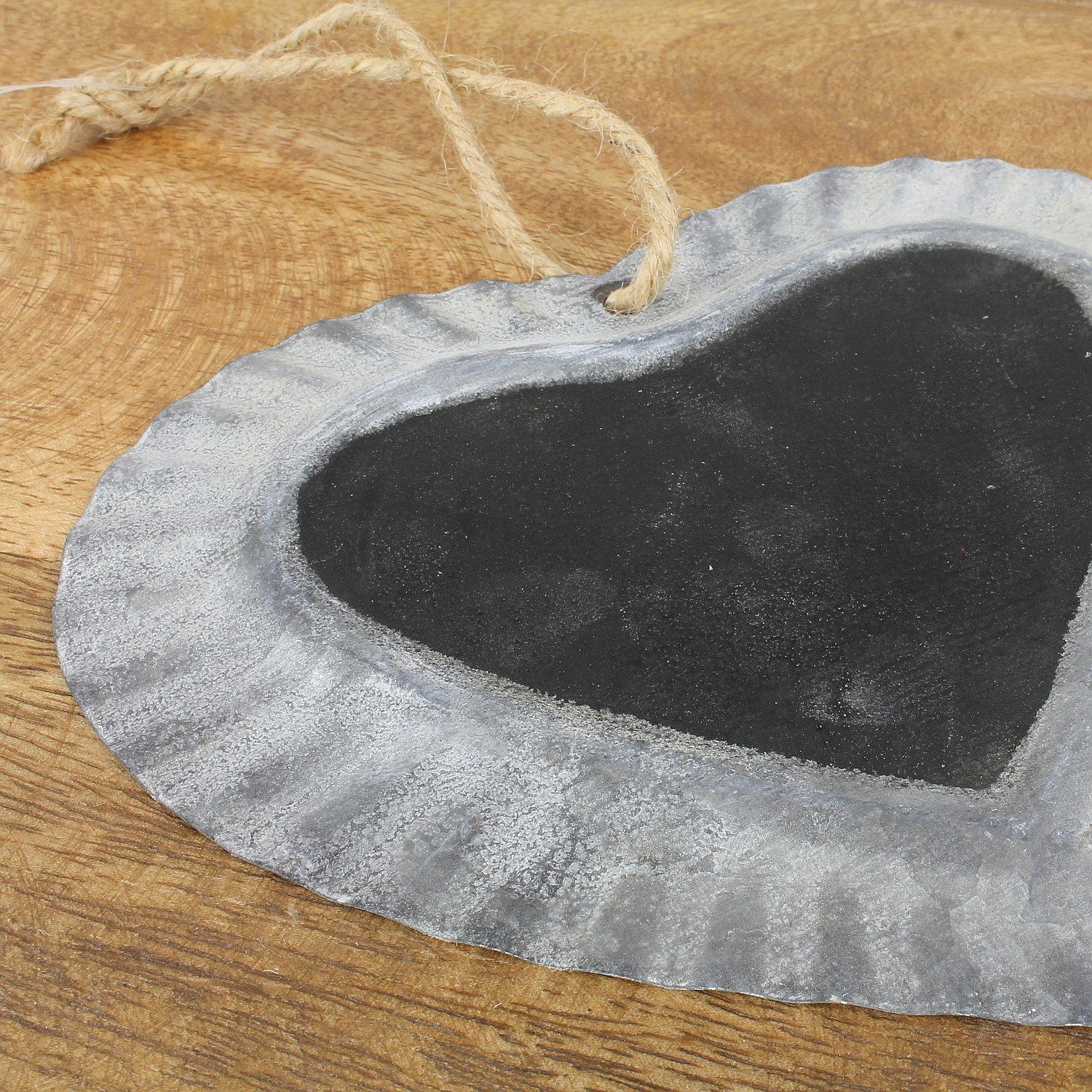 Macosa Home Hängedekoration Metallherz Deko Herz Zinkherz mit Tafel Dekotaf günstig online kaufen