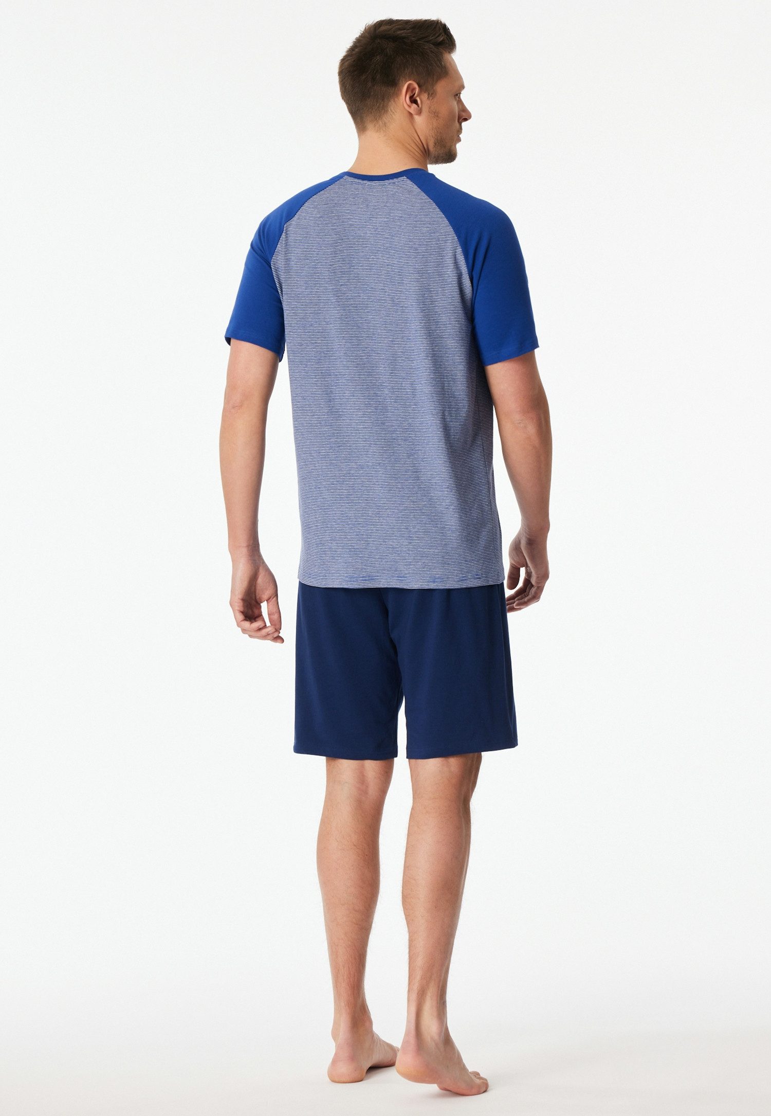 Schiesser Shorty 95/5 Nightwear (2 tlg) mit Rundhalsausschnitt, Kurzarm, in Single-Jersey Qualität