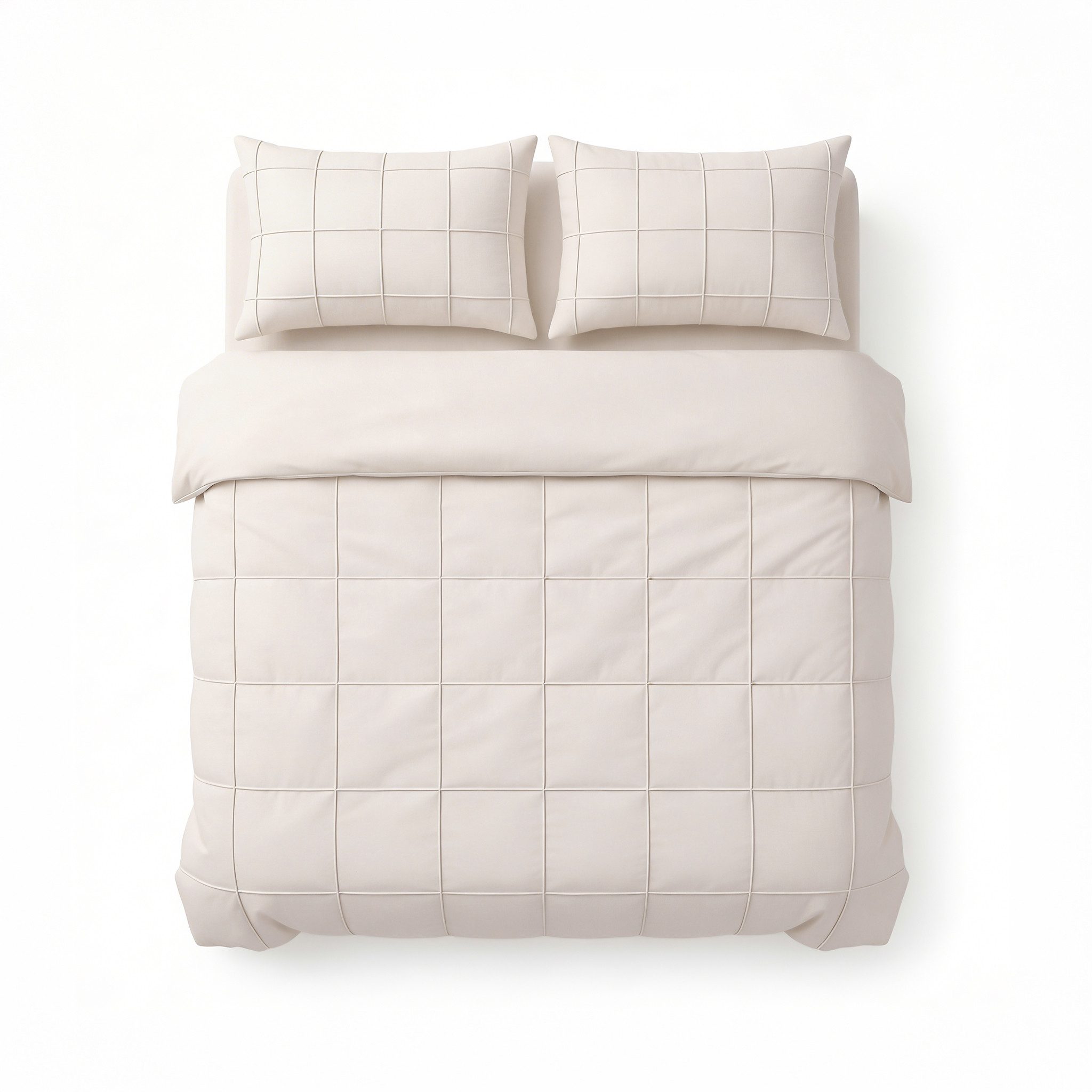 Sitheim® Bettwäsche SLEEPTIME FRESH CHECK PINTUCK Bettbezug & Kissenbezüge, Mikrofaser, 3 teilig – Bild 5 von 5