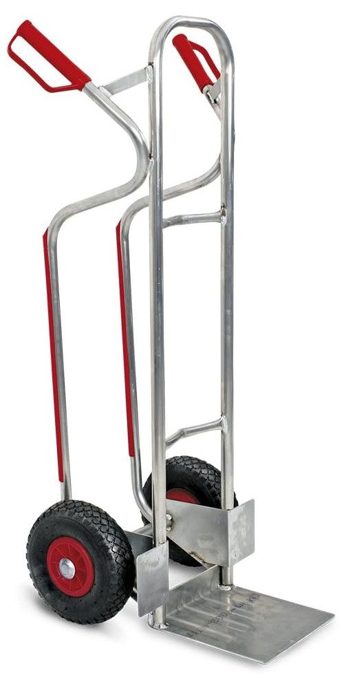 BRB-Lagertechnik Sackkarre Hochleistungs-Sackkarre aus Aluminium mit Treppenrutschkufen