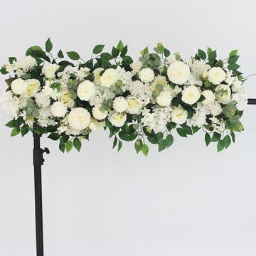 Kunstblume Kunstblume 50cm Künstliche Rosenrebe Seide Blumengirlande Pflanzen, GelldG