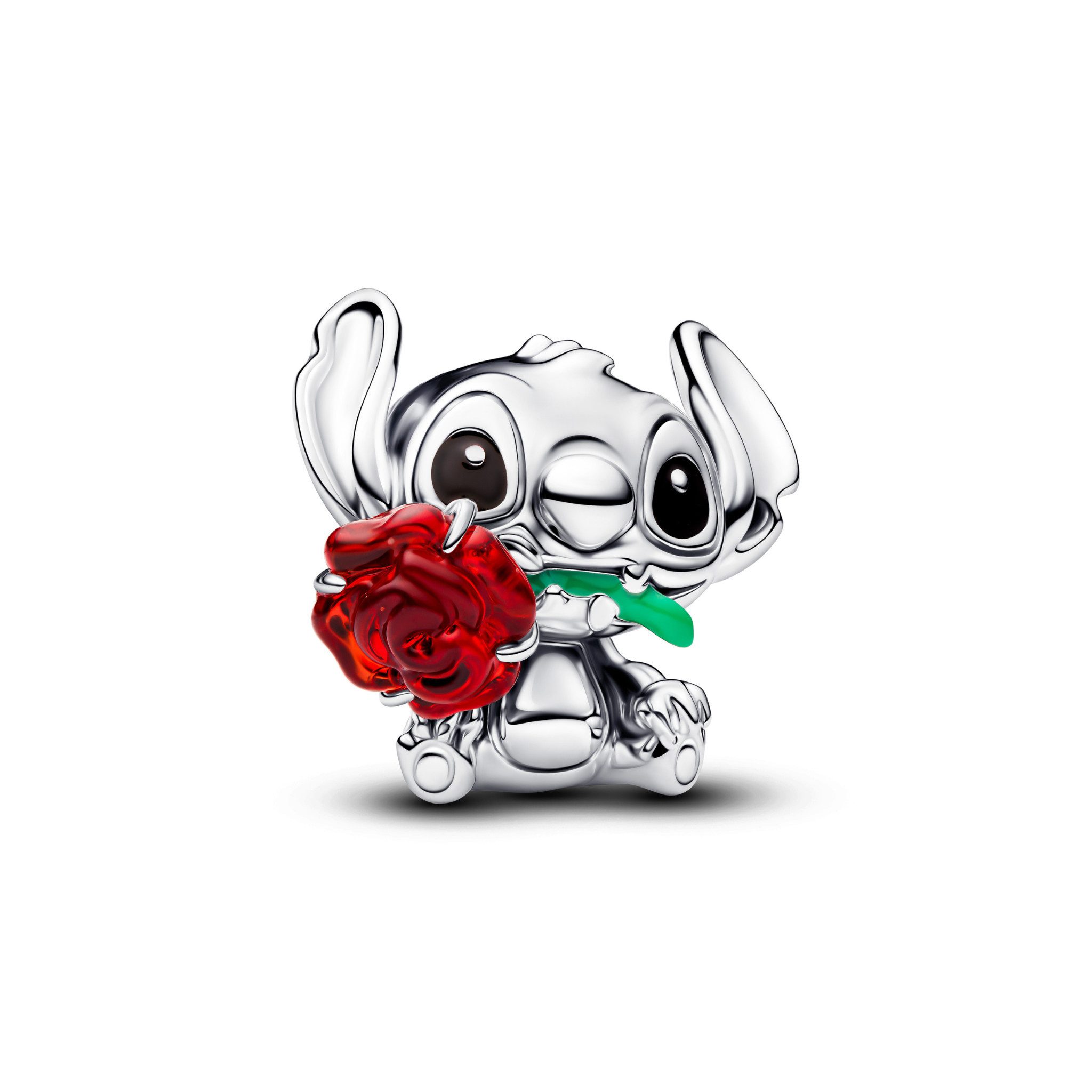 Pandora Charm-Einhänger 794378C01, Stitch mit roter Rose