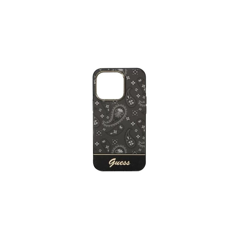 Guess Handyhülle GUESS Hard Cover Bandana Paisley Schwarz für iPhone 14 Pro. iPhone 14 Pro