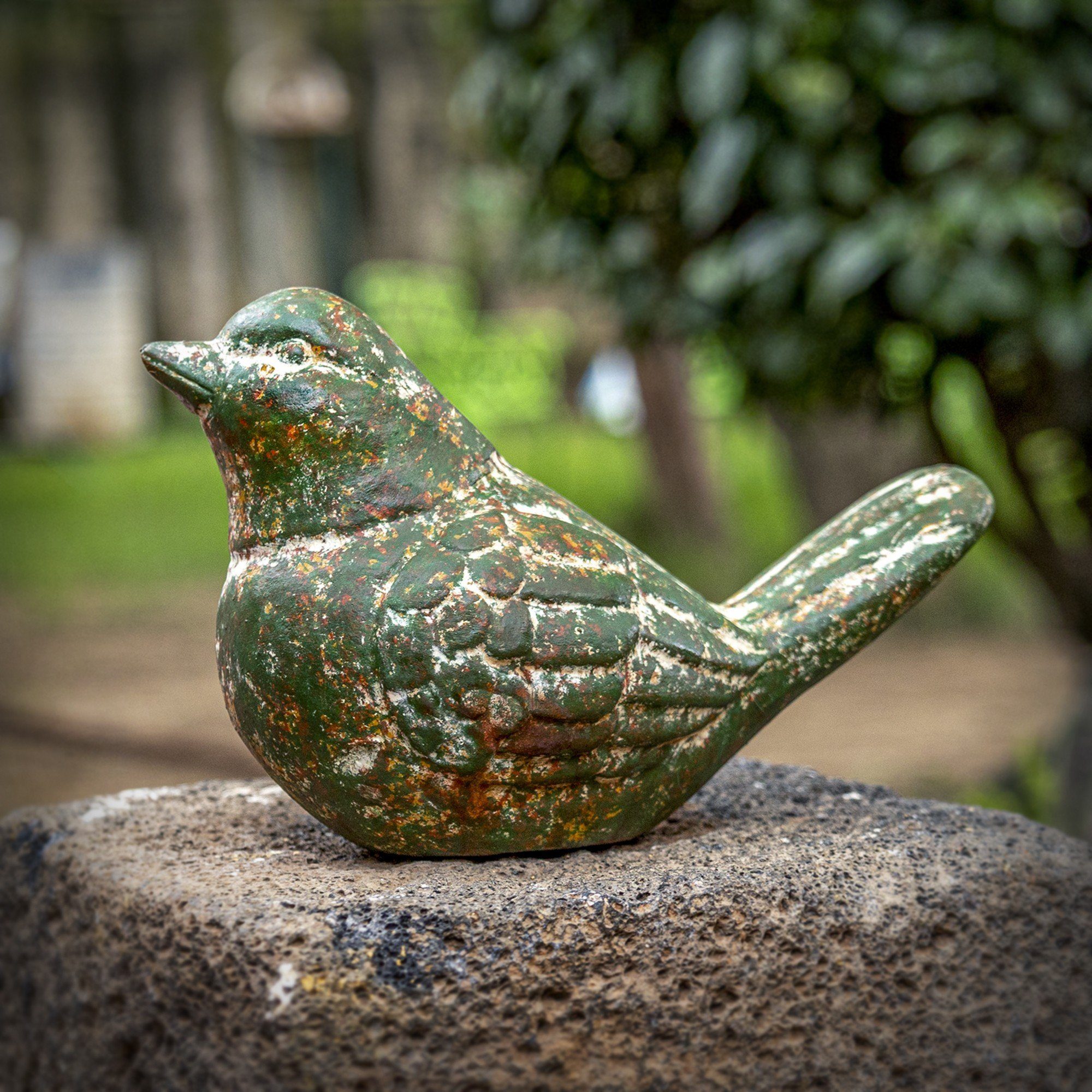 Dekofigur Mexikanische grün aus Vogel Ton in mitienda Gartenfigur