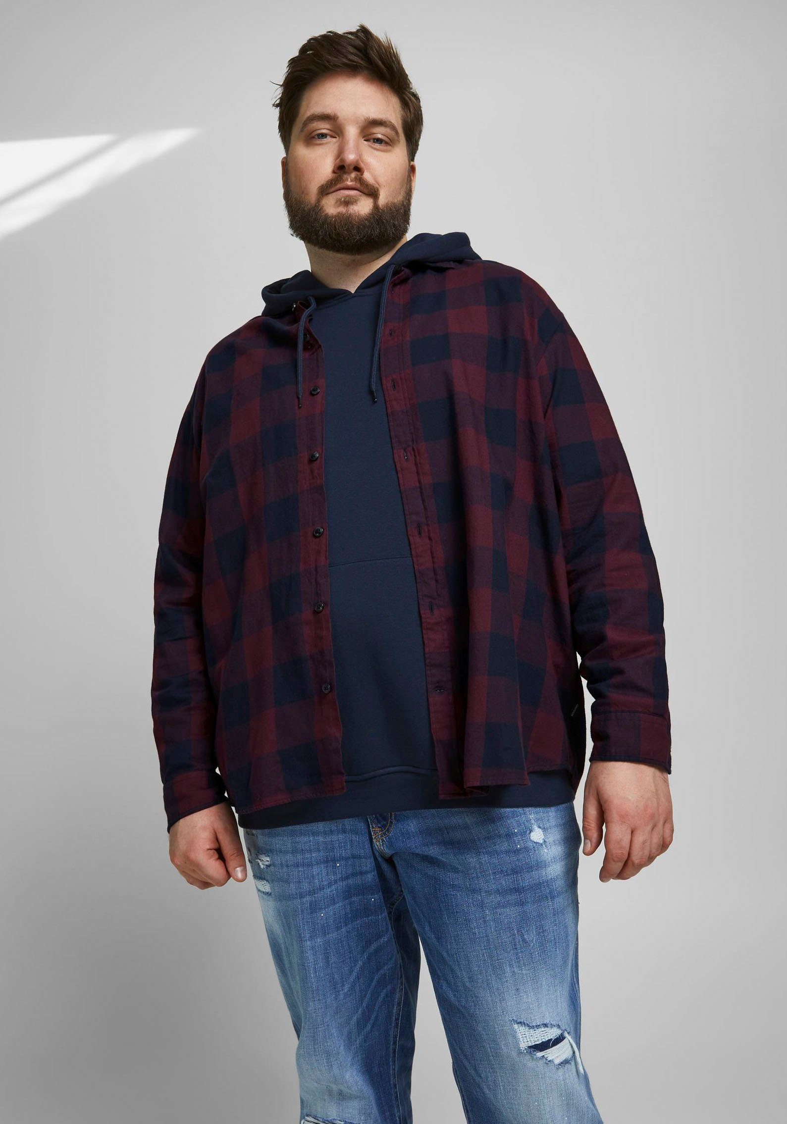 Jack & Jones PlusSize Karohemd GINGHAM TWILL SHIRT Bis Größe 6XL