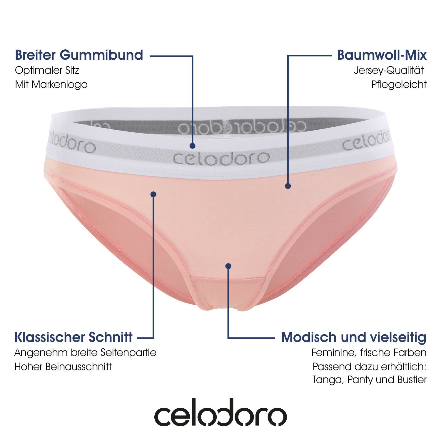 celodoro Slip Damen Bikini Slip (3er günstig online kaufen