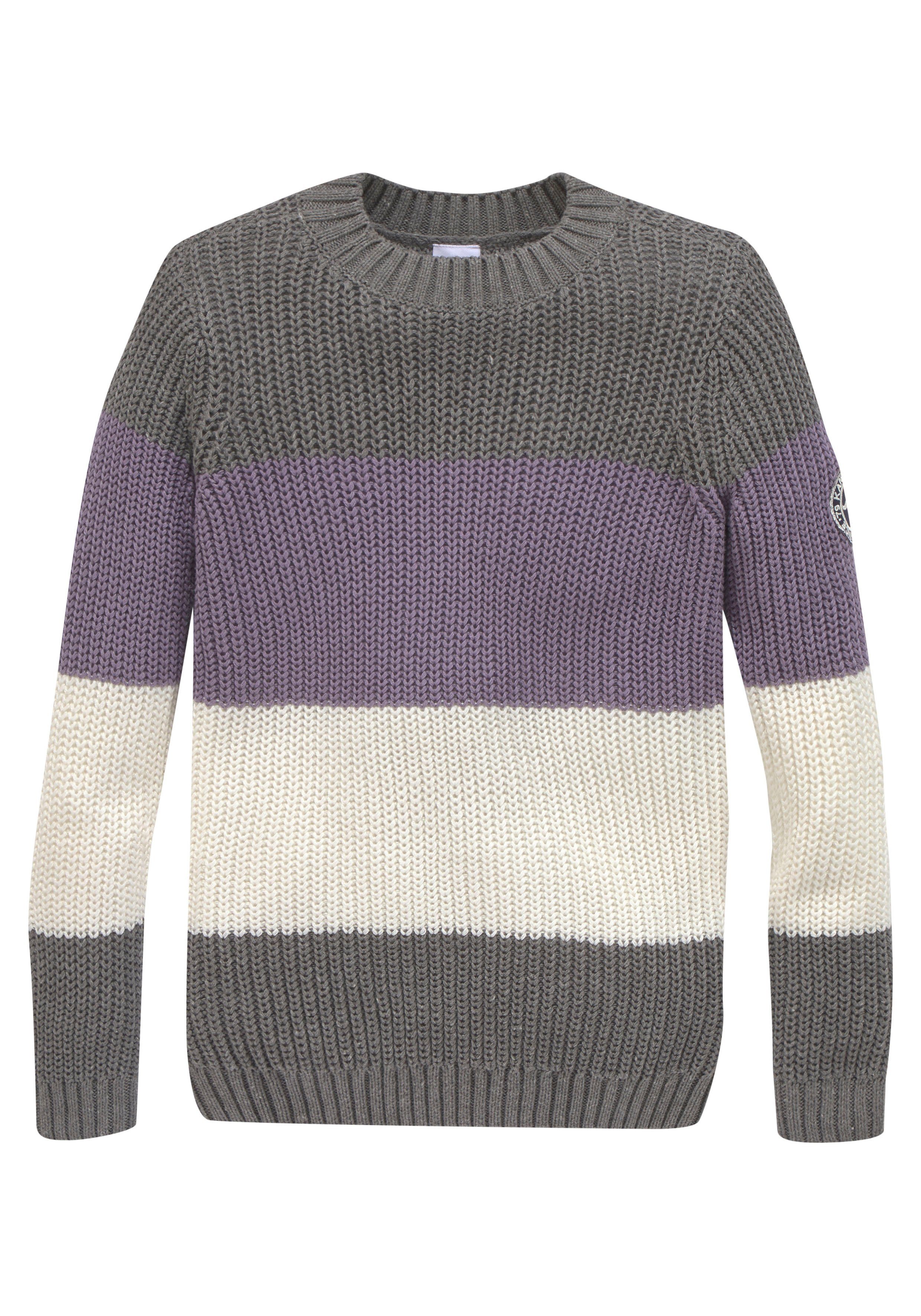 KangaROOS Strickpullover Ringelpullover mit Logo auf dem Ärmel. Reduzierter Preis € 26,99. Unverbindliche Preisempfehlung € 34,99, (€ 26,99 pro 1 Stk)