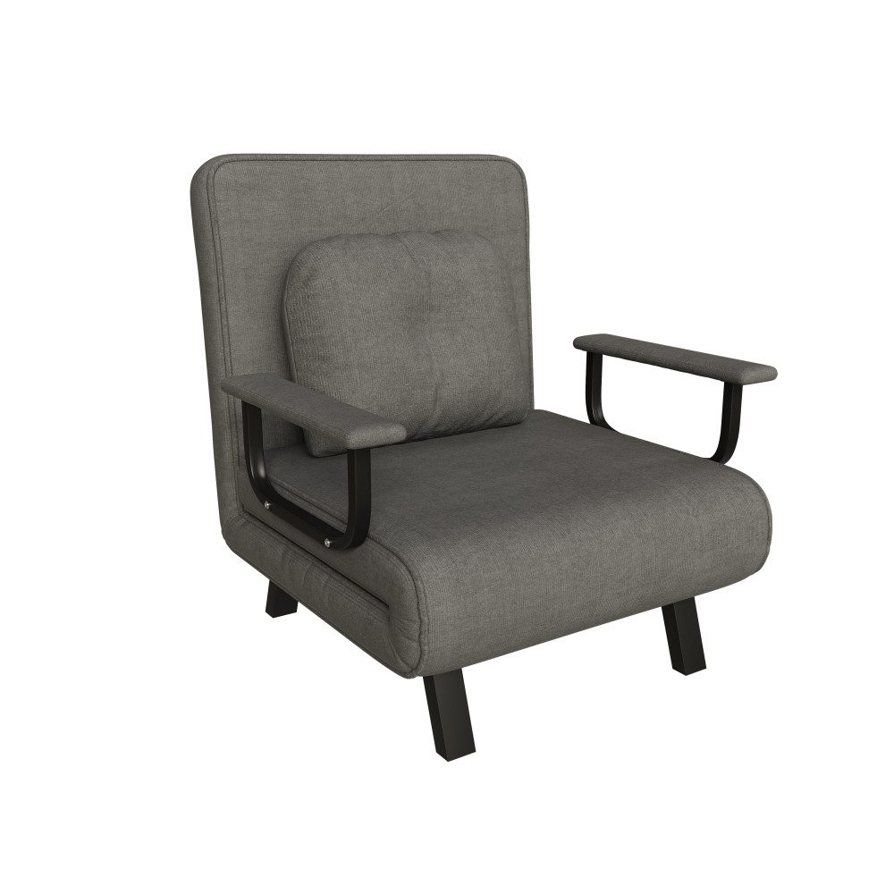 BBG Relaxliege Relaxsessel mit Liegefunktion, 5-fach verstellbare Rückenlehne, Chenille-Bezug, bis 180° verstellbar, Lesesessel, Liegesessel