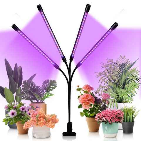 Bettizia Pflanzenlampe LED Pflanzenlicht Vollspektrum 80 LEDs 4 Köpfe, Zimmerpflanzen Gartenarbeit Gewächshaus