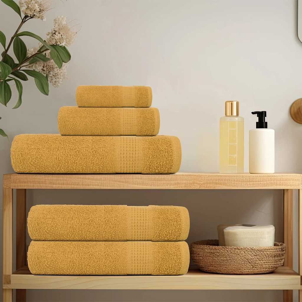 vidaXL Handtuch Gästetücher 2 Stk. Golden günstig online kaufen