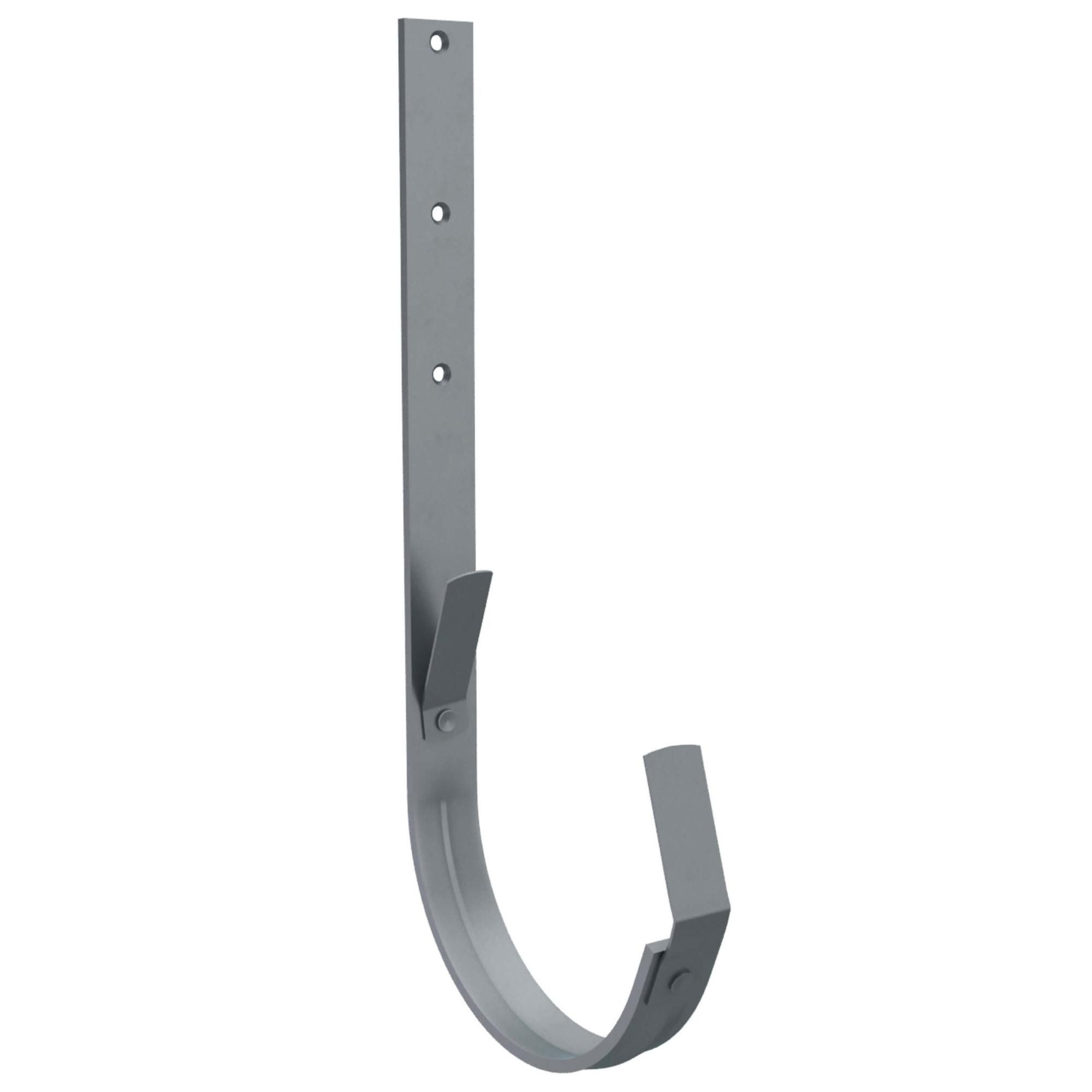 Zambelli Dachrinne, Dachrinnenhalter verzinkt 280/7 teilig Anthrazit Rinneneisen, 1-St., Rinnenhalter für Dachrinne halbrund, einfach montiert ohne löten