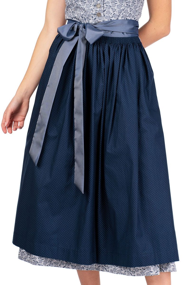 Hammerschmid Dirndl Dirndl lang 2tlg. - KLOSTERSEE - blau gemustert