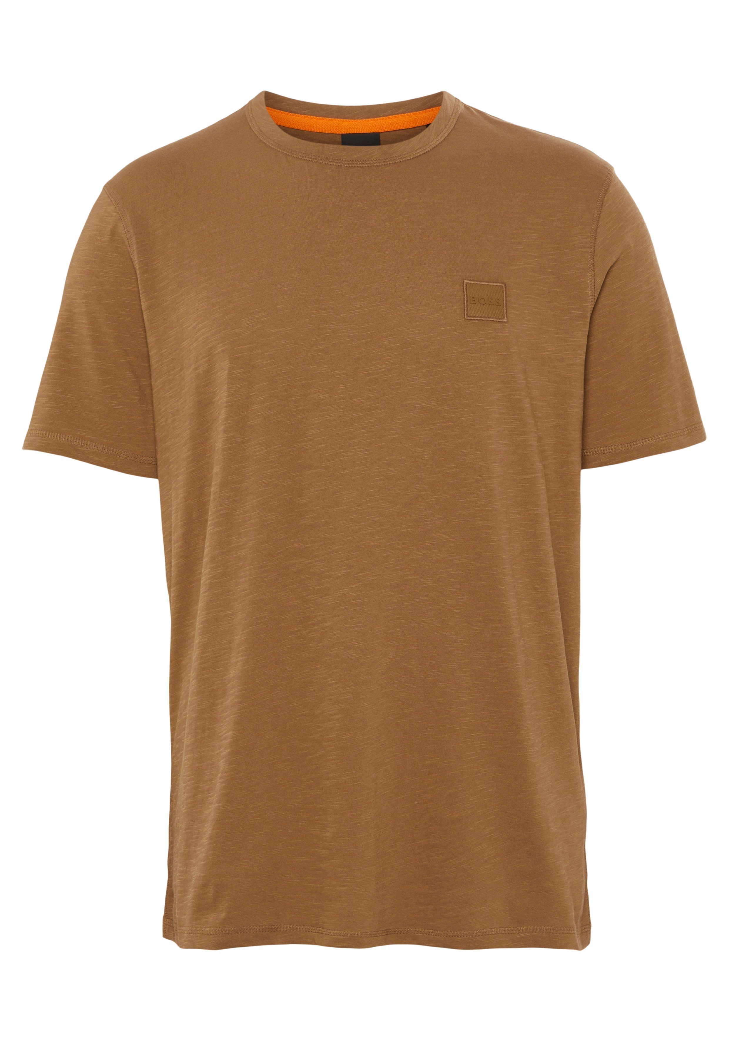 (Packung) Tegood BOSS ORANGE verziert open_beige Overlock-Nähten T-Shirt mit