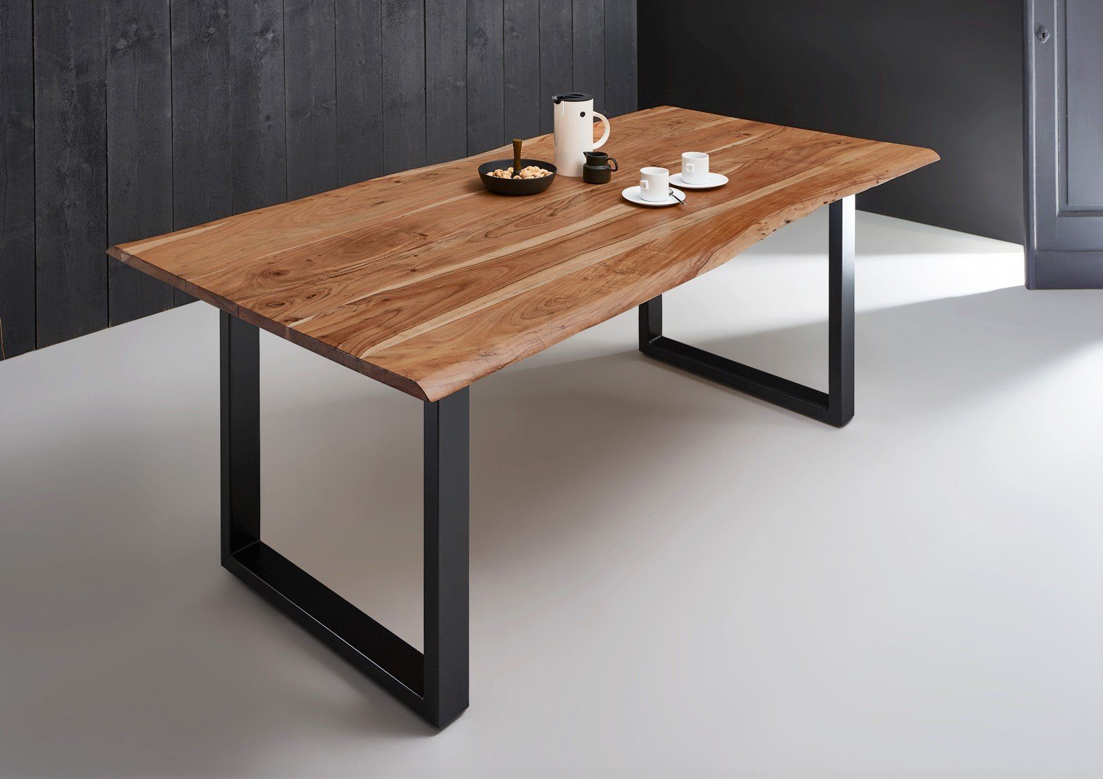 SAM® Baumkantentisch Milo, Akazie, TP 26mm, Baumkante, Einzeltisch 160