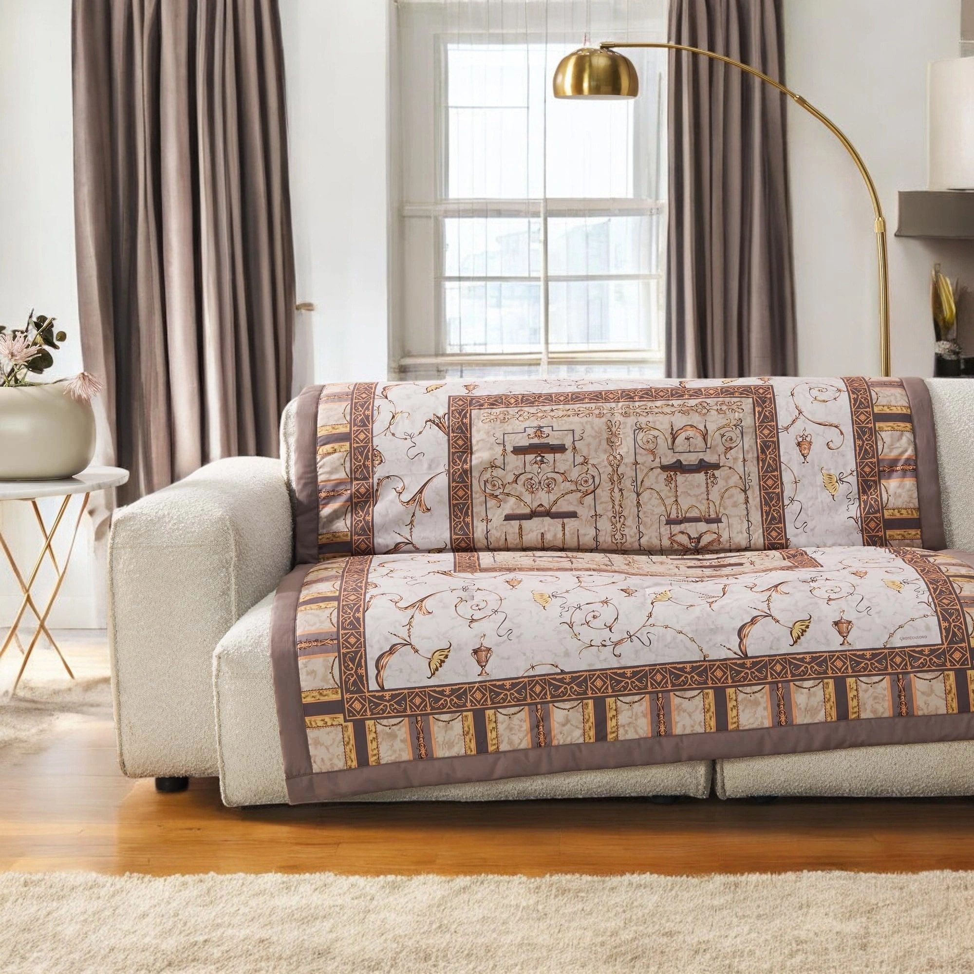 Plaid Oplontis 4M 135 x 190 cm, Bassetti, Aus Baumwolle mit Mediterranes Design