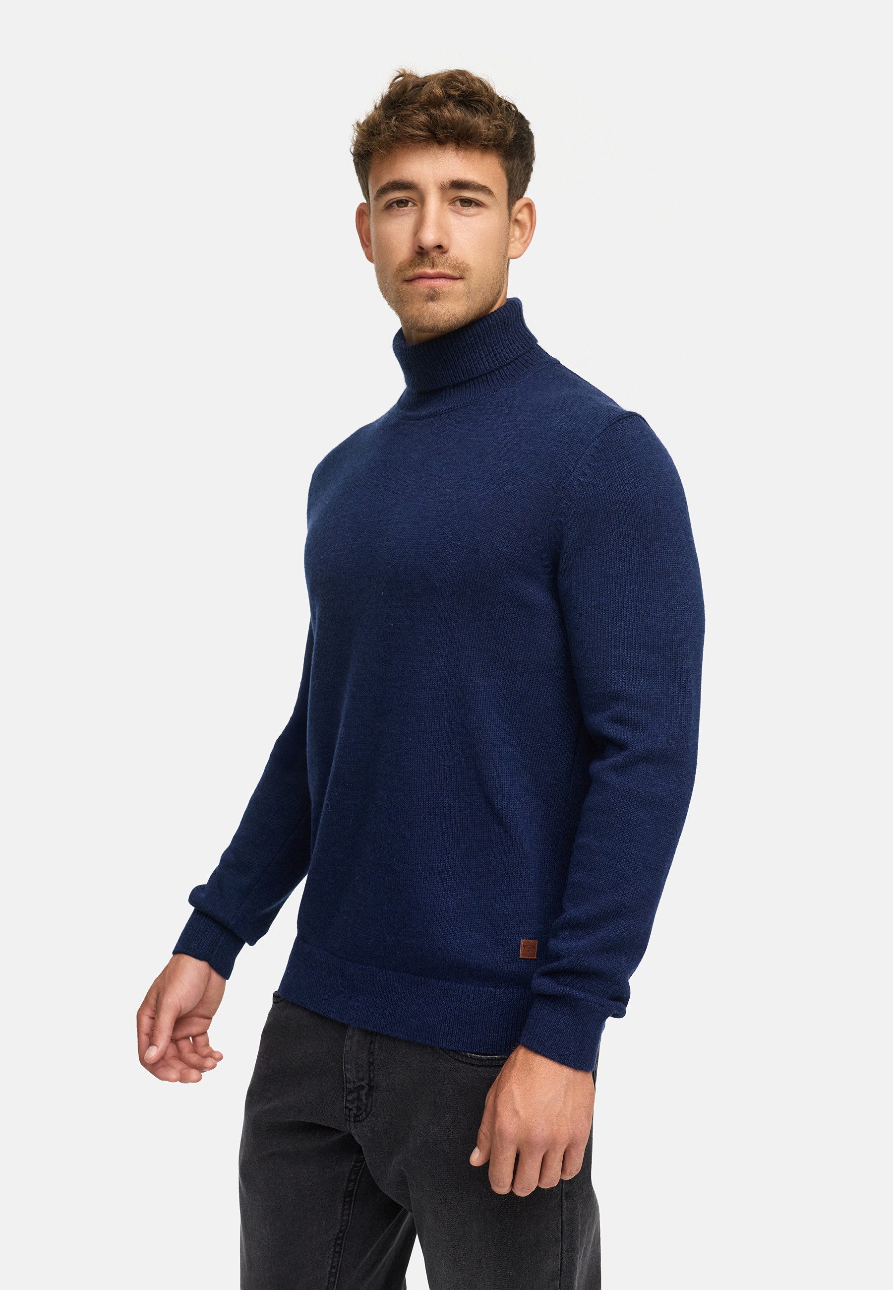 Indicode Strickpullover Herren INMargous Roll Pullover Herrenpullover Klassischer Herren Rollkragenpullover