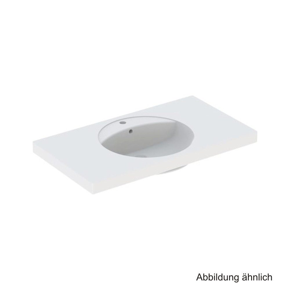 GEBERIT Waschtischarmatur Geberit Preciosa Waschtisch mit Ablagefläche, 100x55cm, m. Hl., m. Ül.