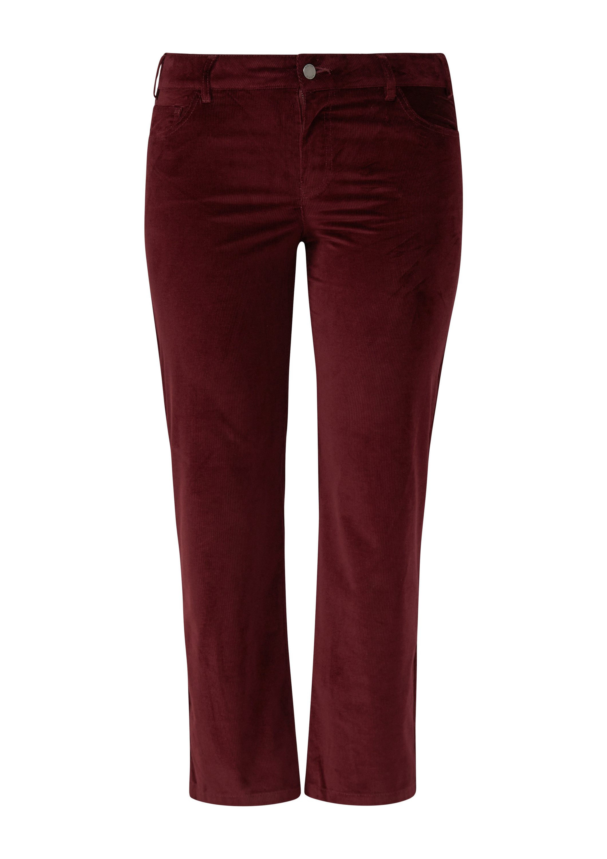 s.Oliver Chinos Hose Cordhose / Straight Fit / Mid Rise / Straight Leg günstig online kaufen