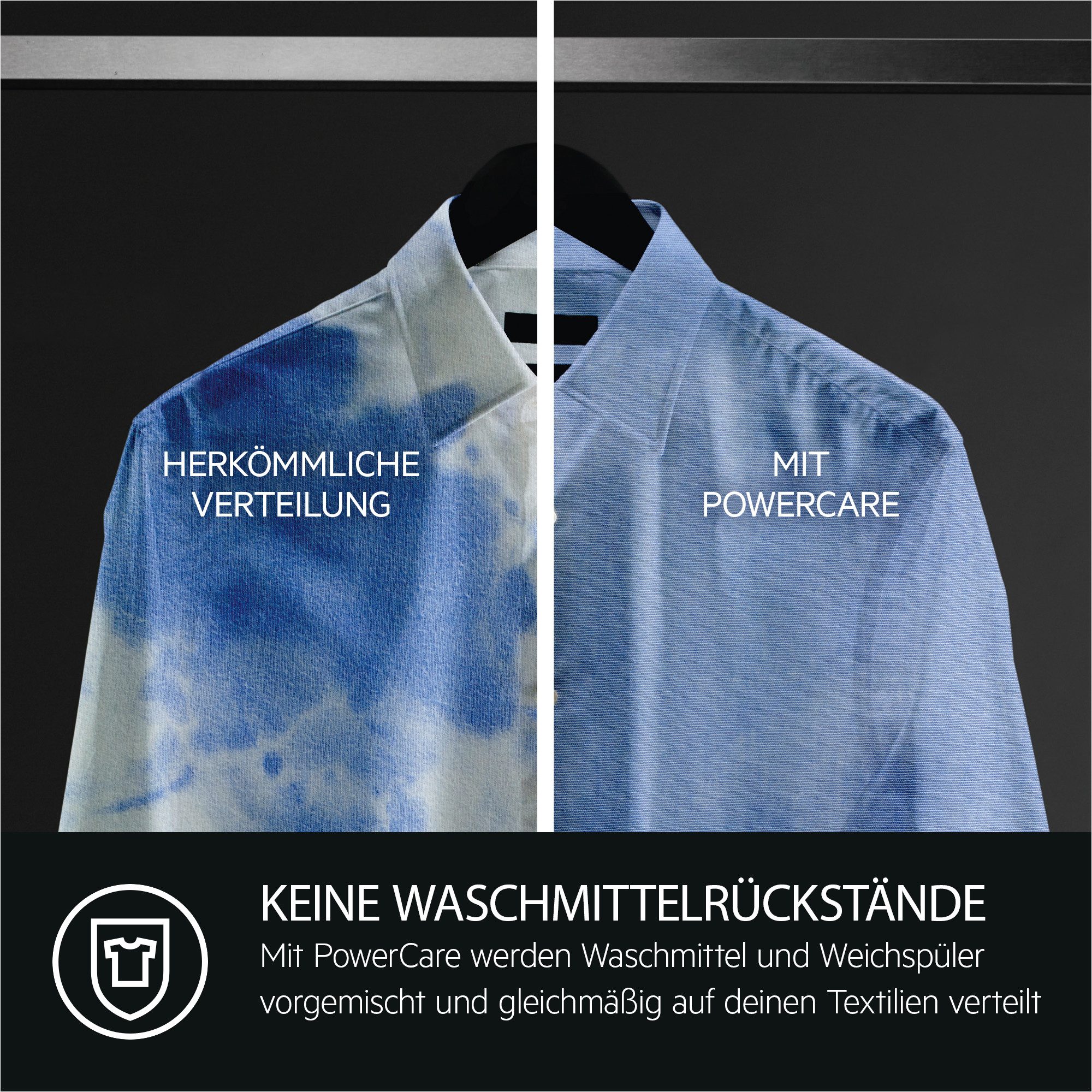 AEG Waschmaschine Toplader 8000 PowerCare® LTR8S80370, 7 kg, MattSchwarz‑Toplader mit PowerClean: gründliche Fleckenlösung bei 30°C