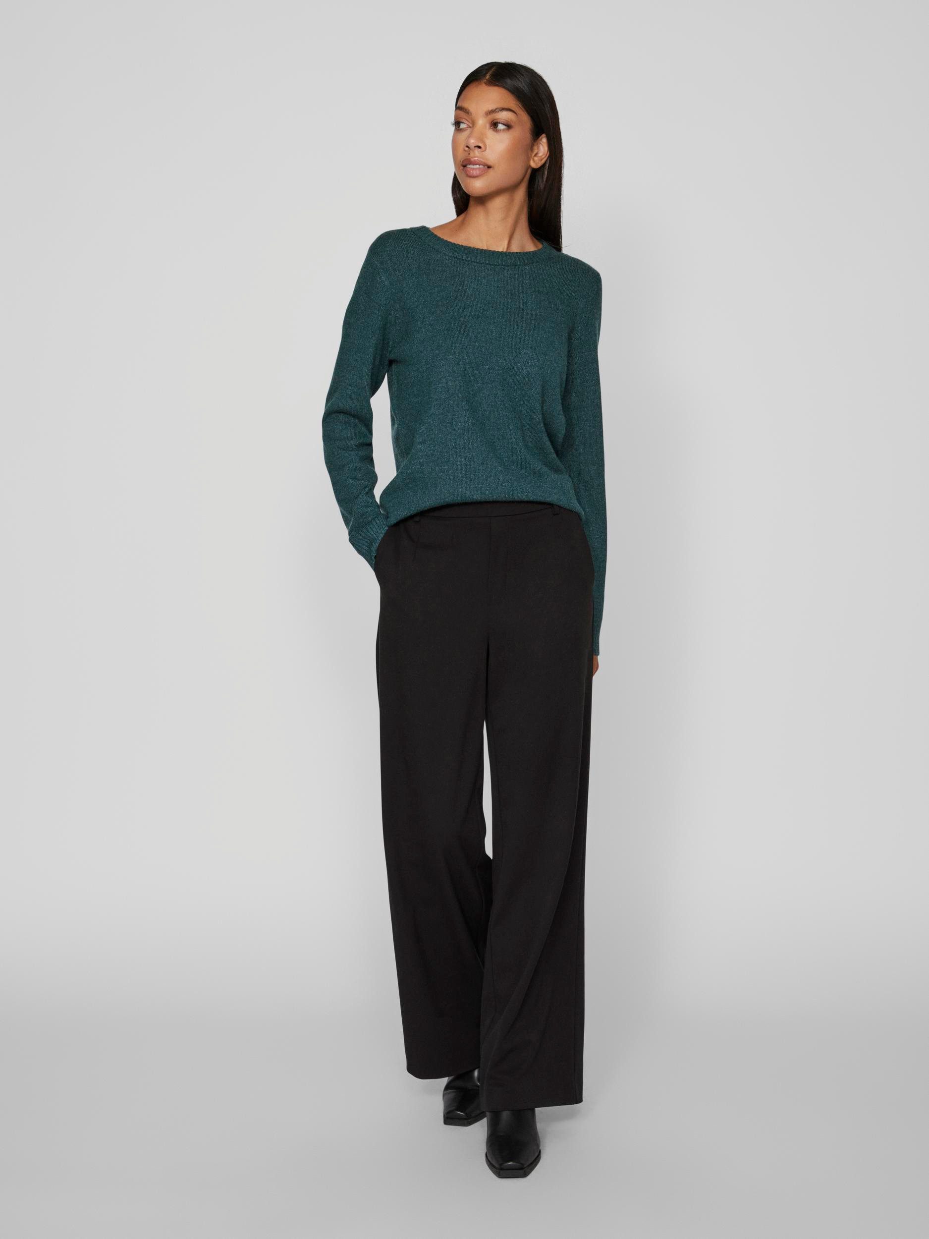 Vila Rundhalspullover VIRIL O-NECK L/S KNIT TOP - NOOS Viskosemischung, regular fit