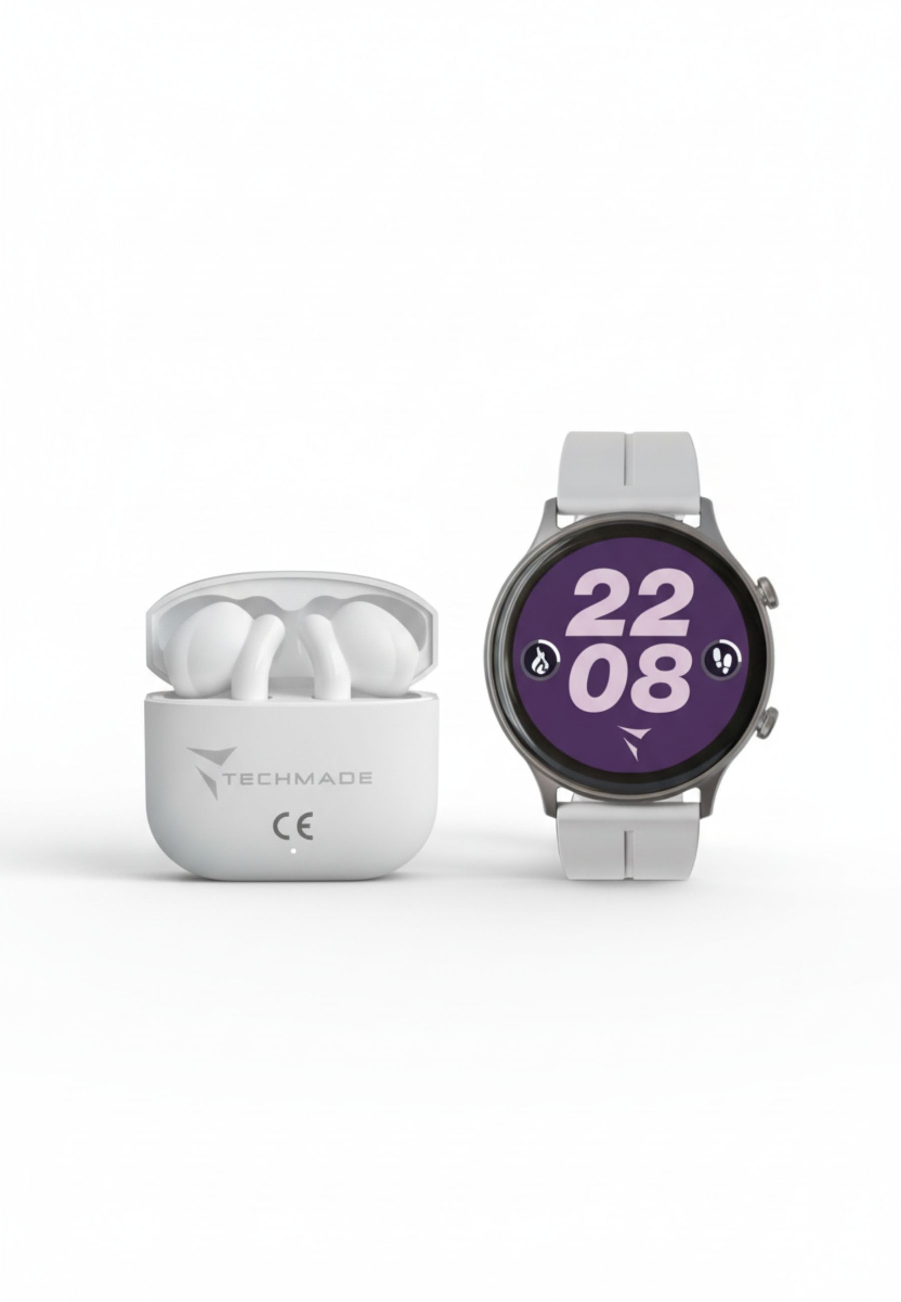 Techmade Dynamic 2 Smartwatch – Bundle mit Kopfhörern Smartwatch Set