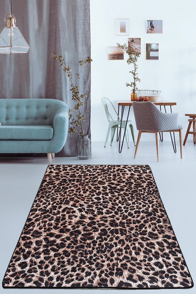 Teppich Jaguar Djt CHL, Bunt, 80 x 140 cm, 50% Samtgewebe / 50% Polyester,  Conceptum Hypnose