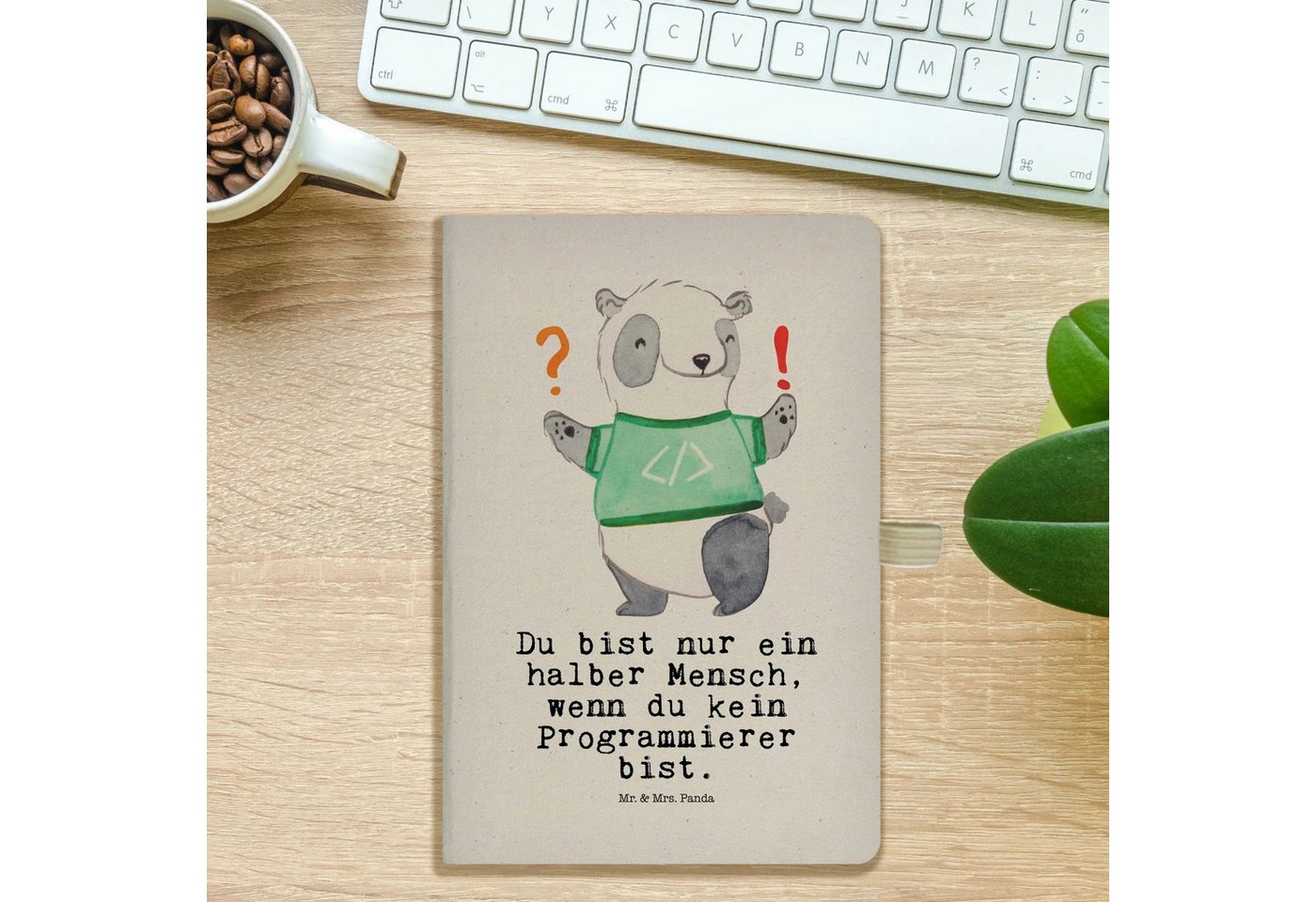 Thumbnail - Mr. & Mrs. Panda Notizbuch Programmierer Herz - Transparent - Geschenk, A5 Notizbuch Leder, A5 N Mr. & Mrs. Panda, Inspi...