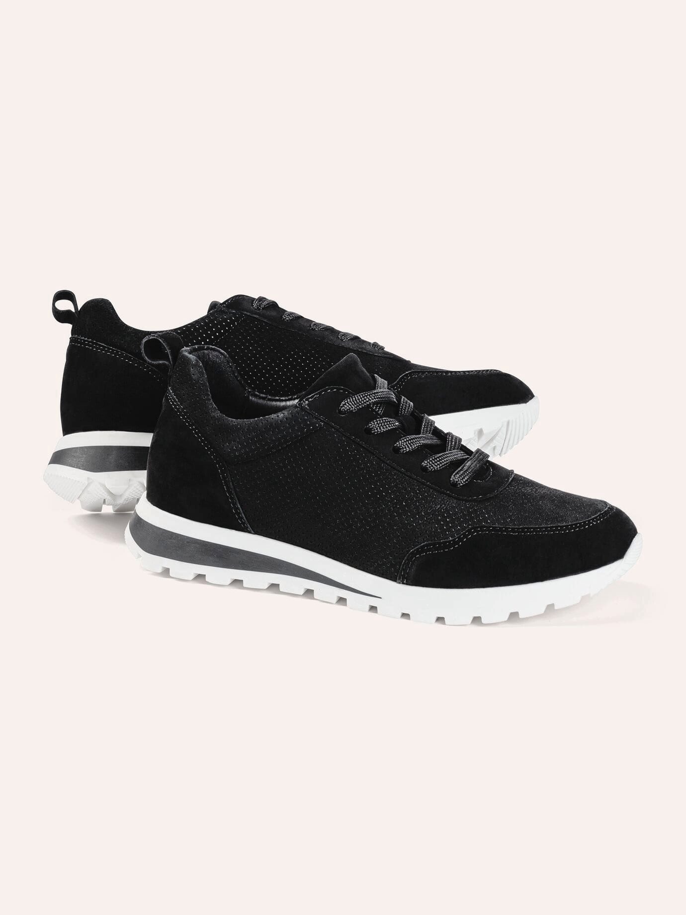 Walbusch Damen Belüftetersneaker Leder Bequem Weite G offen Sneaker Sneaker mit Klimaporen, weicher Vorderfußpolsterung, rutschfest