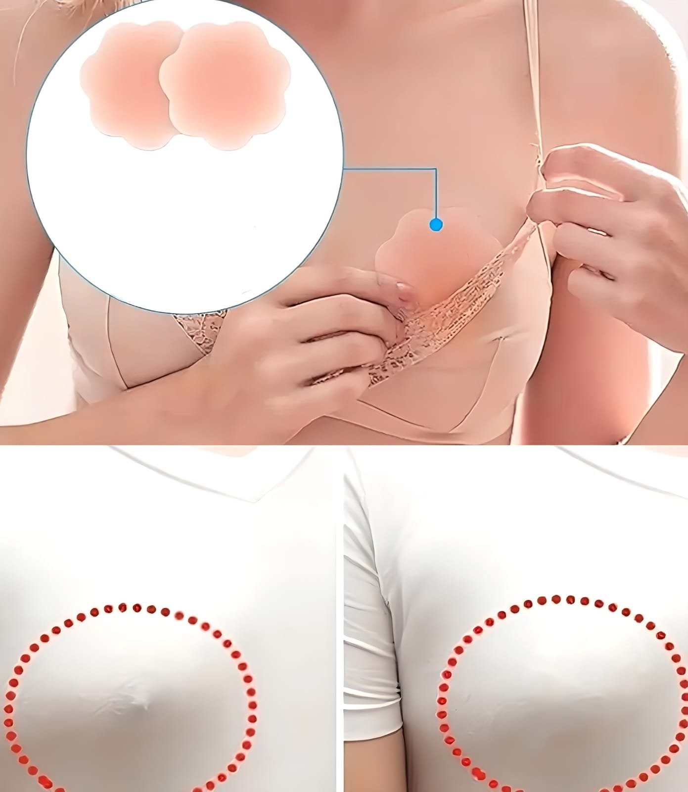 Maxpera Brustwarzenabdeckung Nippelcover Silikon selbstklebend Brustwarzen Abdeckungen (2 Paar)