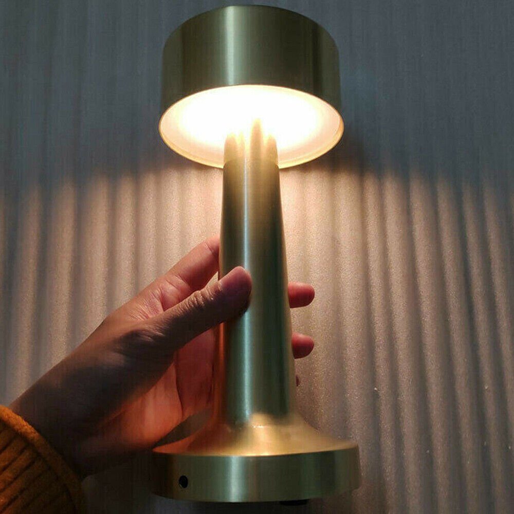 Modern, Augenschutz Nachttischlampe Touch Tischleuchte Tischleuchte Leselampe Tischleuchte Steuerung, Wiederaufladbare Tischlampe AKKEE Warmweiß Warmweiß, Golden LED Dimmbar