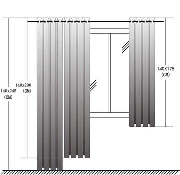 Gardine Vorhang Super weichen Verdunkelungsvorhänge Fenster Behandlung, Beige, LENBEST, (2 St)