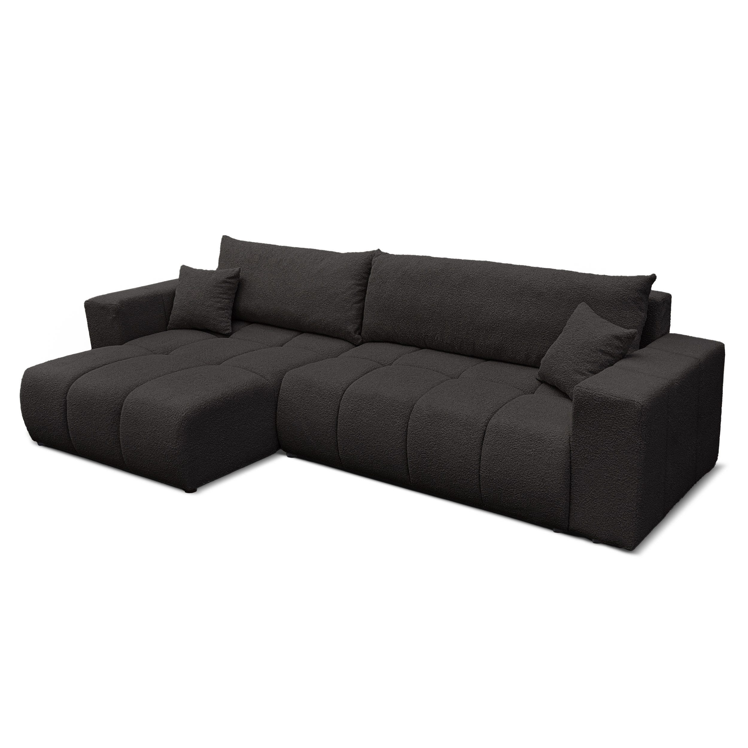 yourhouse24 Ecksofa OLI XL mit tiefer Steppung (278 cm) – Trend-Bouclé, Schlaffunktion, Seite universal – Bild 3 von 5