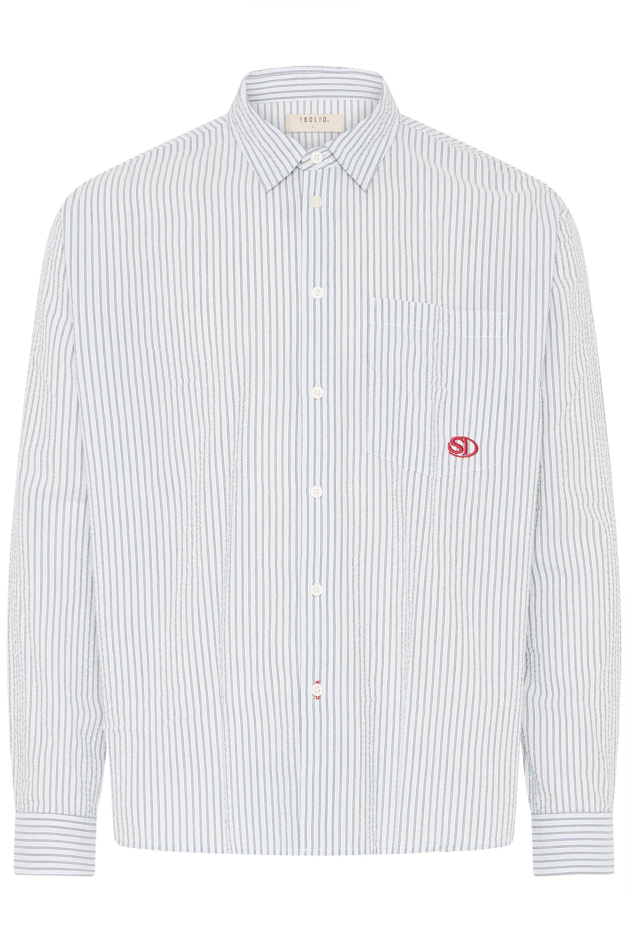 !Solid Langarmhemd SDUmstead Gestreiftes Langarmhemd - Loose Fit