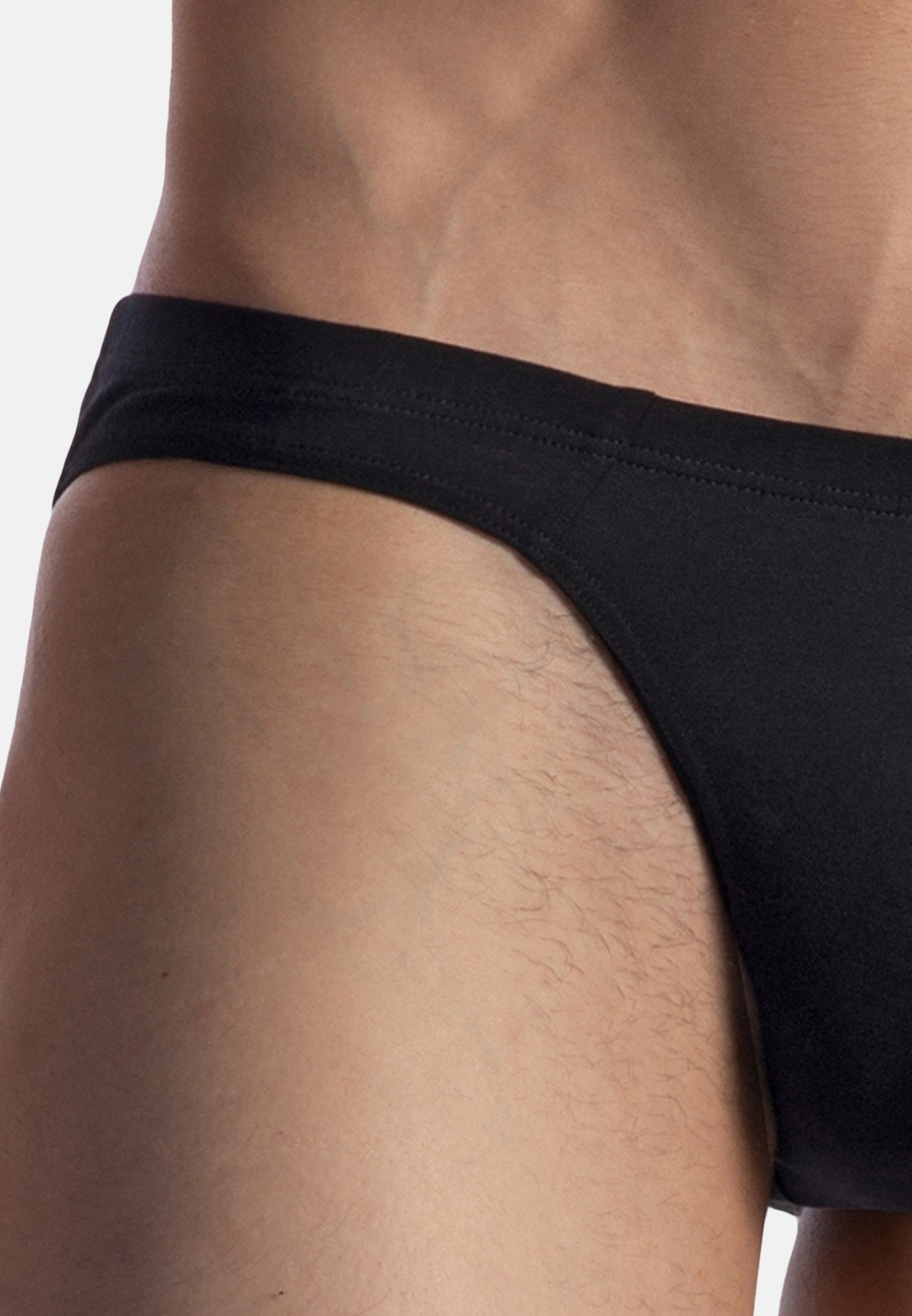 Schwarz Unterhose - Eingriff RED1601 Slip - Ohne Baumwolle / Brazilbrief (1-St) Slip - Olaf Benz