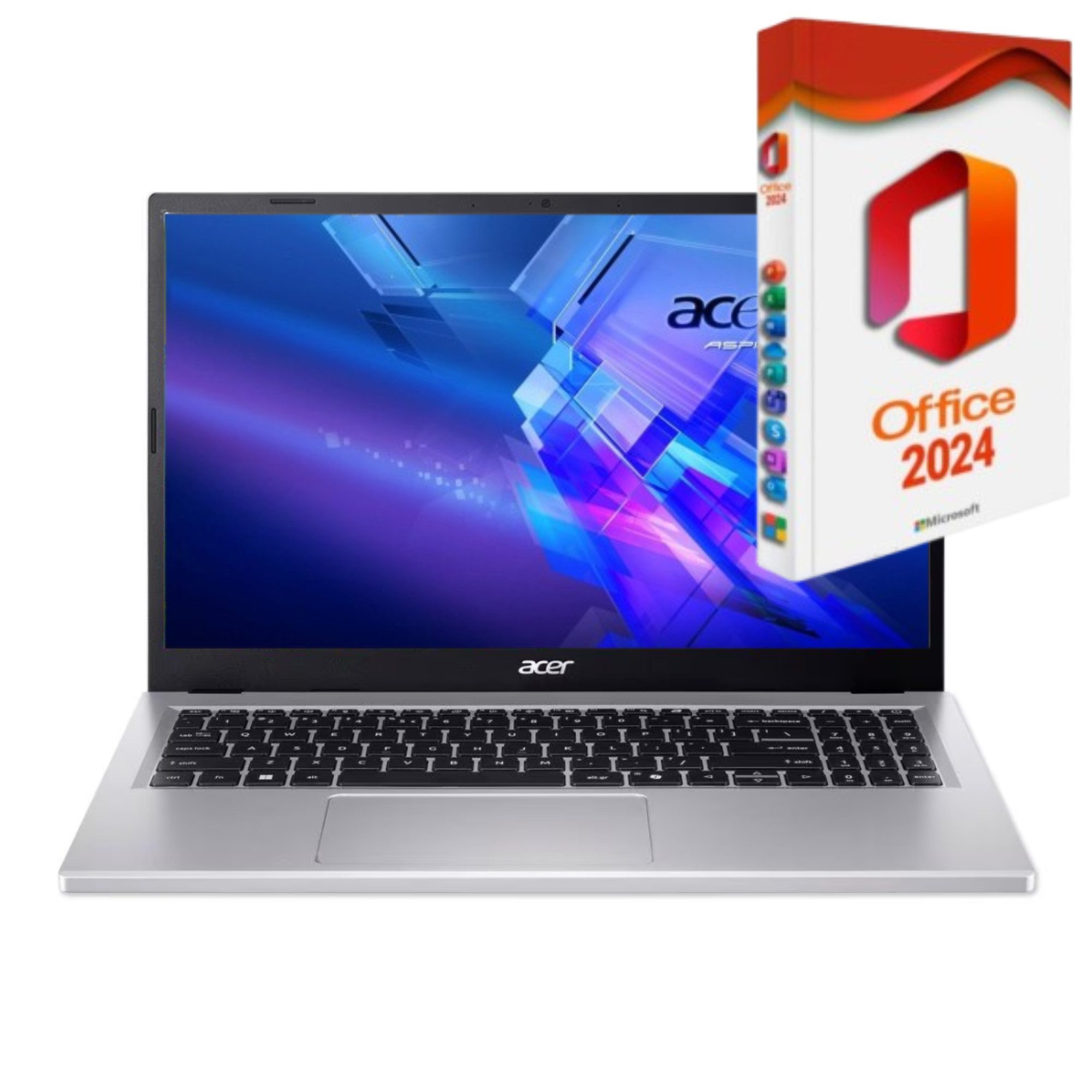 Acer Aspire GO 15 - Core i5, Business-Notebook (39,62 cm/15.6 Zoll, Intel Core i5 1334U, Intel® Iris Xe Graphics, 8 GB, 256 GB SSD, Windows 11 Pro und Microsoft Office 2024 Professional (Dauerlizenz)