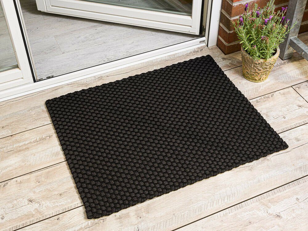 Teppich Pad Outdoor Matte UNI Schwarz 72x92 cm, PAD