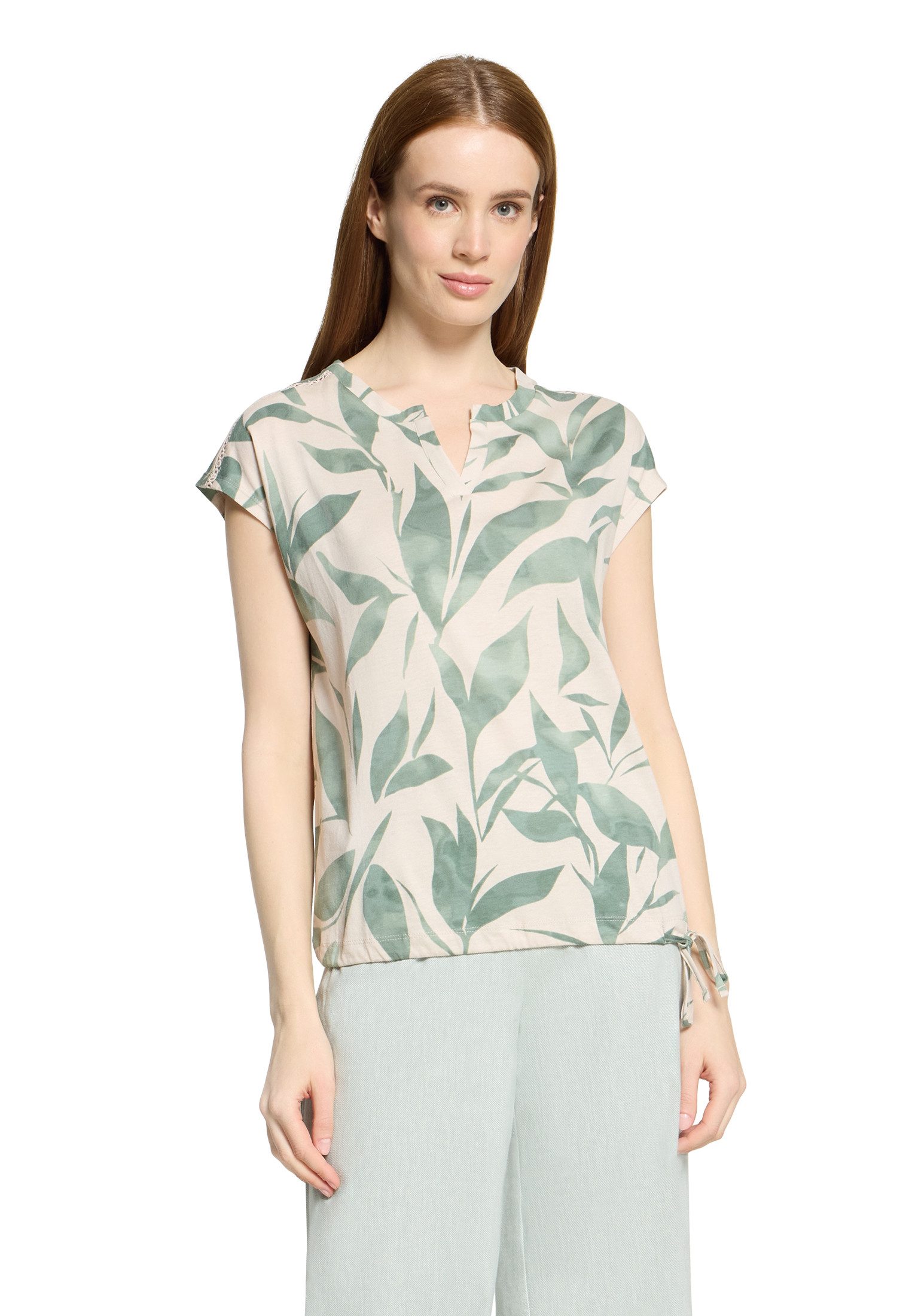 Betty&Co Kurzarmshirt Damen mit Tunnelzug (1-tlg)