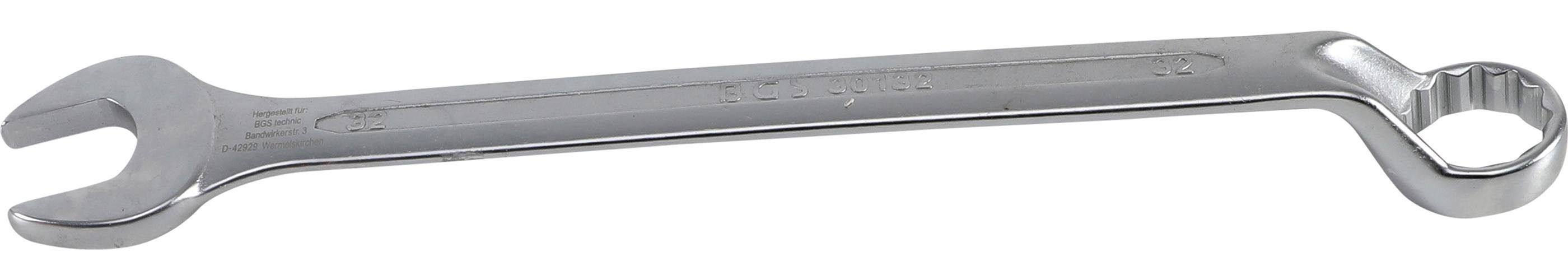 BGS technic Maulschlüssel Maul-Ringschlüssel, gekröpft, SW 32 mm