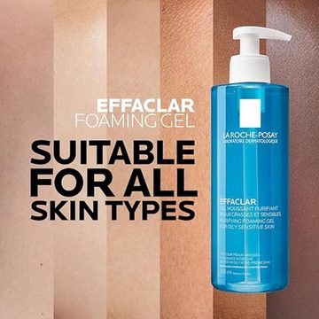 La Roche-Posay Gesichtsreinigungsgel Effaclar Schäumendes Reinigungsgel, 1-tlg., für fettige, unreine und zu Akne neigende Haut, antibakteriell