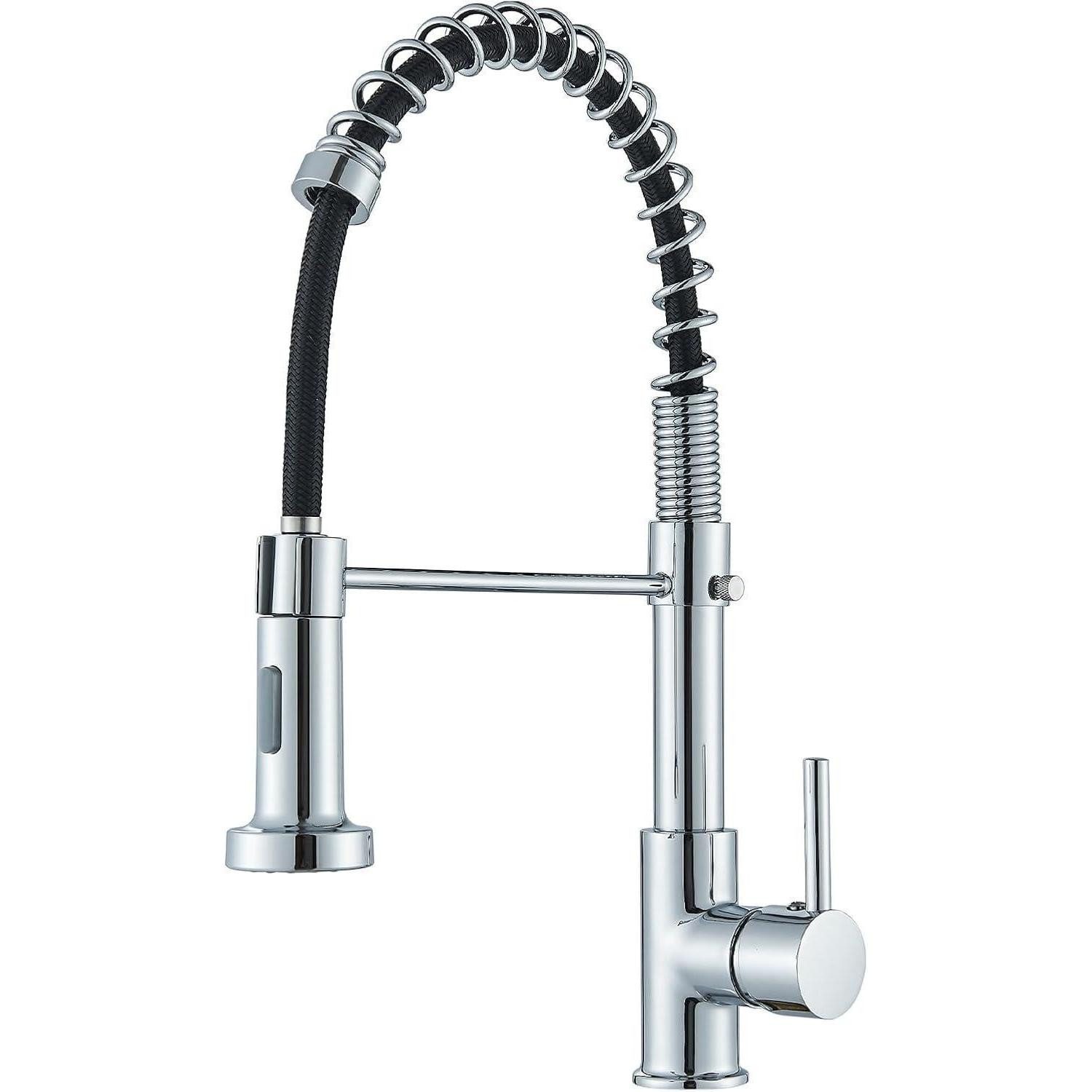 Küchenarmatur Wasserhahn Küche mit Brause ausziehbar 360° Schwenkbar Galvanik