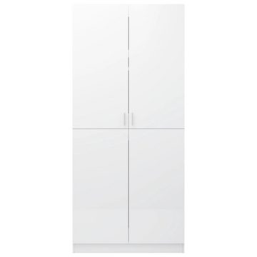 furnicato Kleiderschrank Hochglanz-Weiß 80x52x180 cm Holzwerkstoff