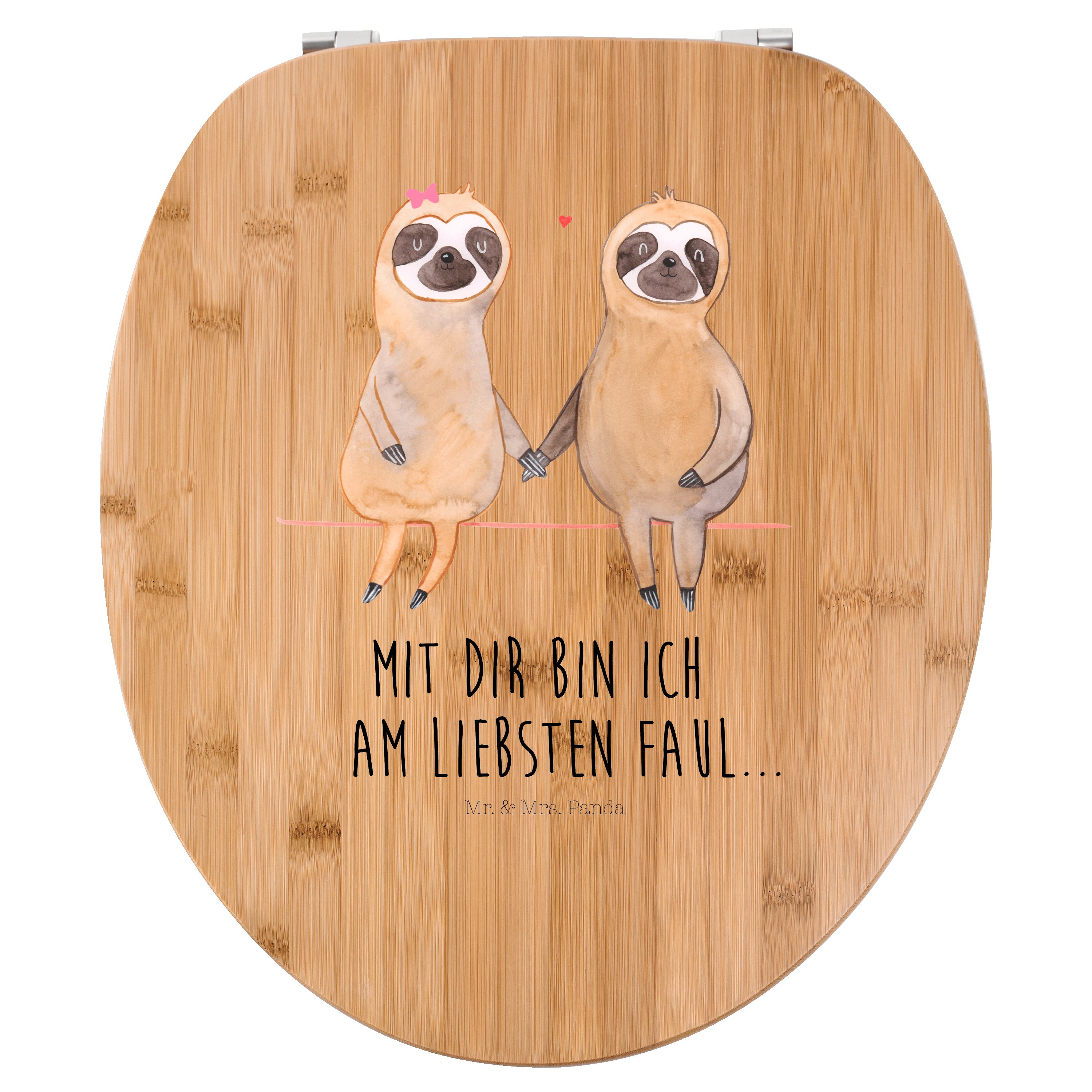 WC-Sitz Faultier Pärchen - Transparent - Geschenk, verlobt, Liebe, Toilette