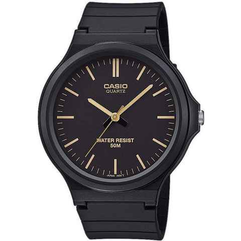 Casio Collection Quarzuhr MW-240-1E2VEF, Armbanduhr, Herrenuhr, analog, Armband aus Resin, Acrylglas