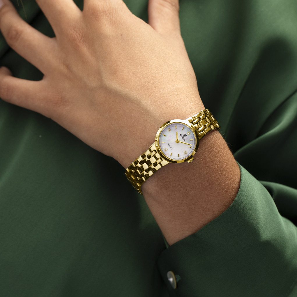Festina Quarzuhr Mademoiselle F20748_1, Armbanduhr, Damenuhr, Edelstahlarmband, analog
