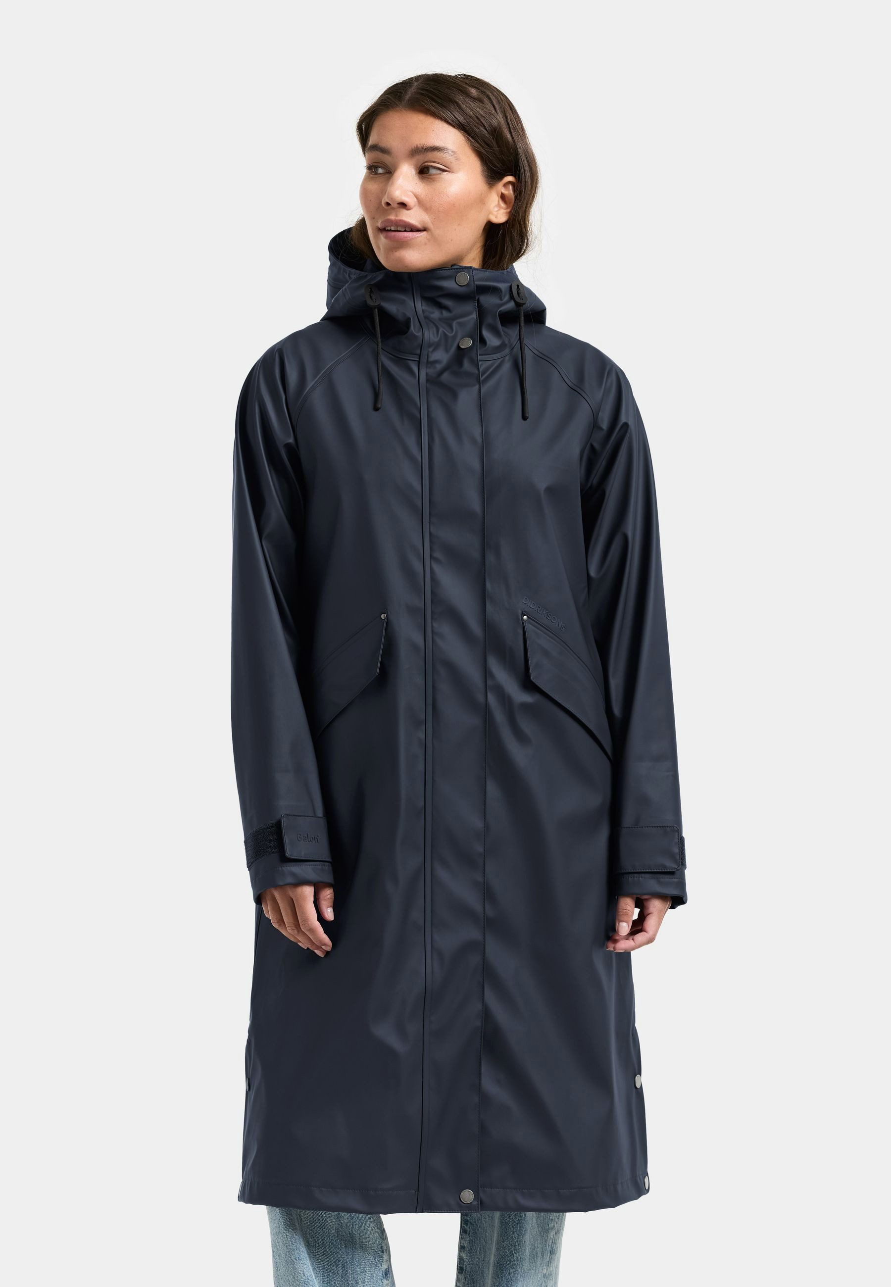 Didriksons Regenmantel Damen Regenjacke Wasserdicht MELINDA mit Kapuze mit Taschen