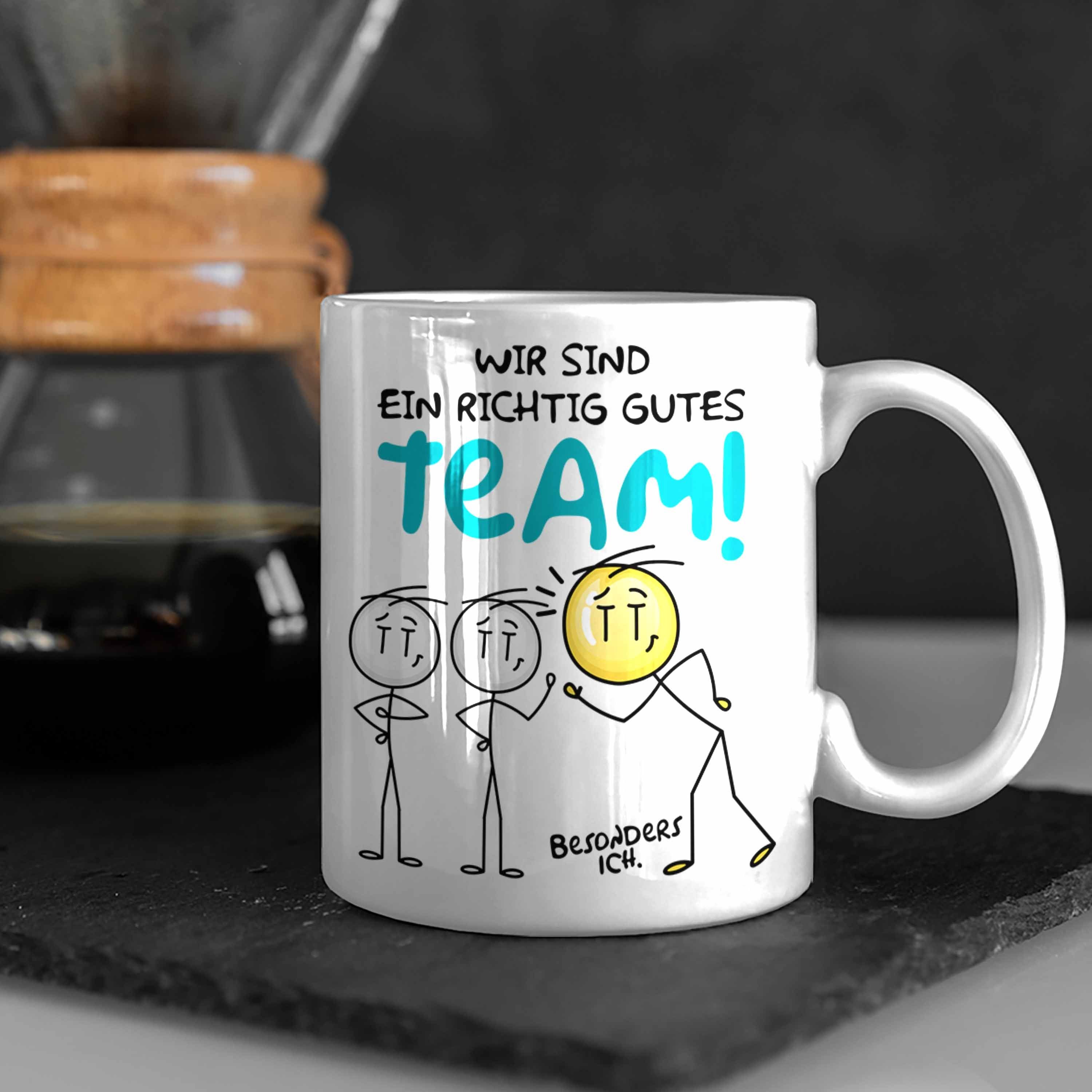 Trendation Tasse Tasse für Bestes Geschenk Kaffeetasse Dan Weiss Dankeschön Team Geschenkidee