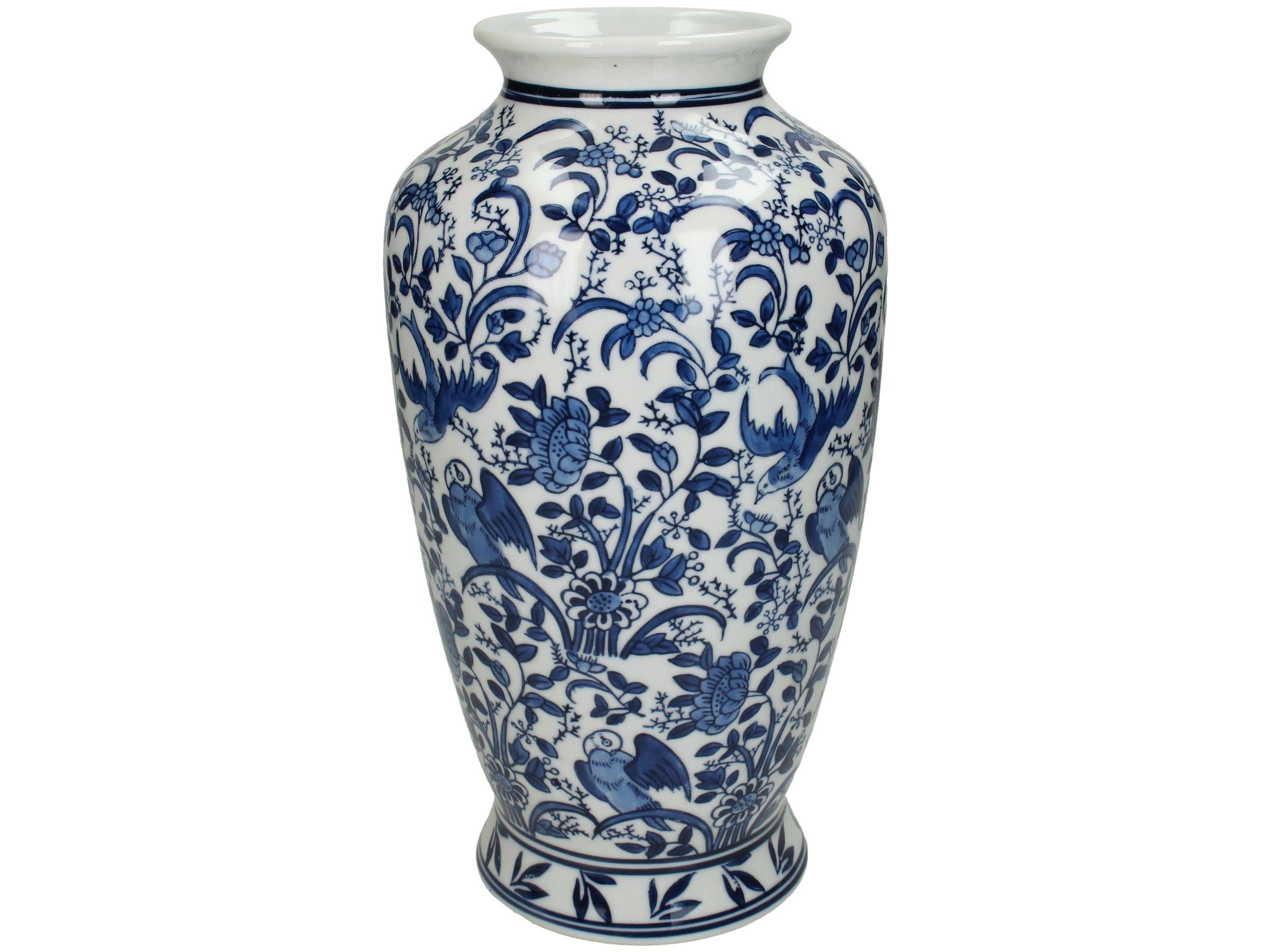 Vase Blau Engelnburg Dekovase Blumenvase Porzellan 30x16x16 Engelnburg