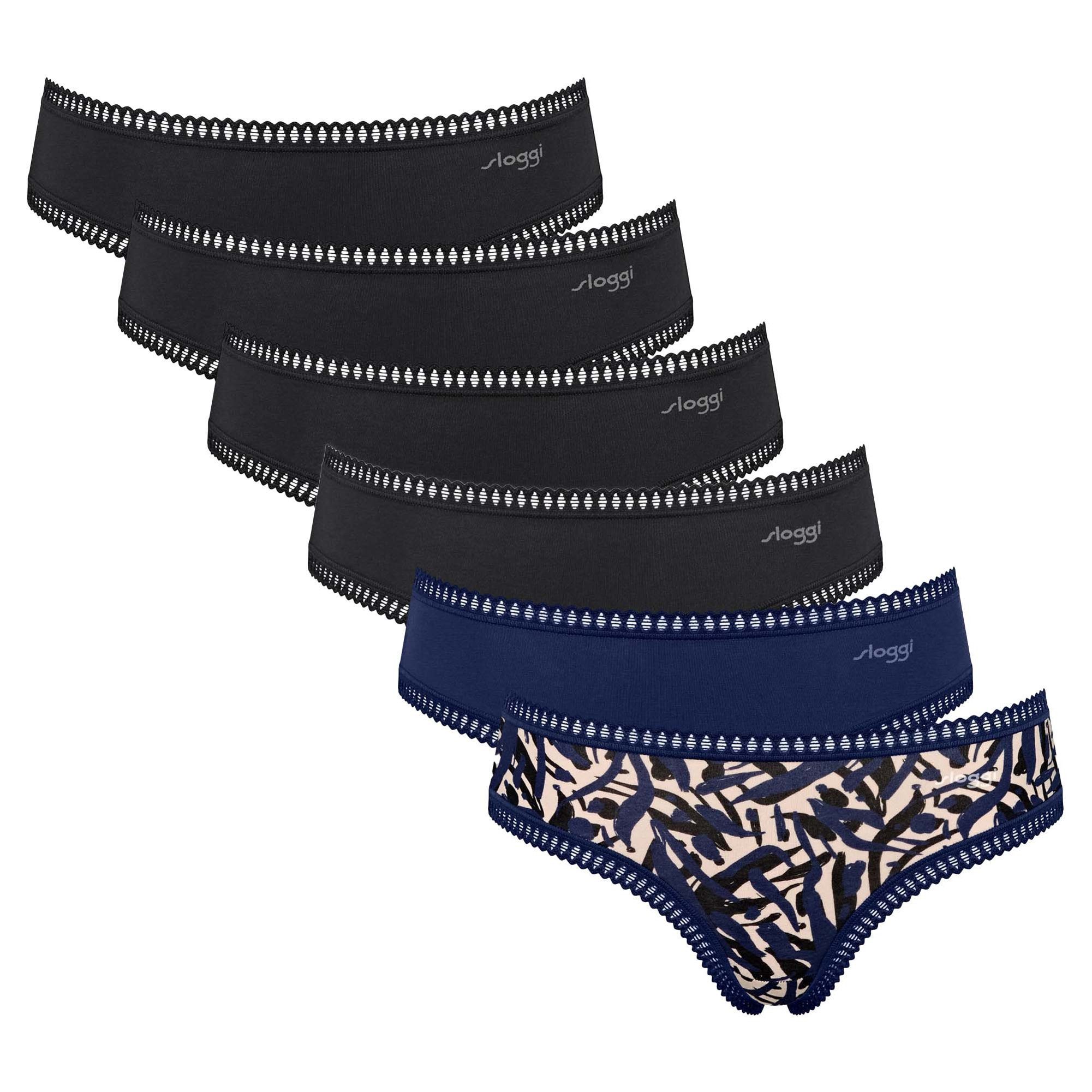 Slip Damen Slip 6er Pack Baumwolle GO Crush Hipster C6P