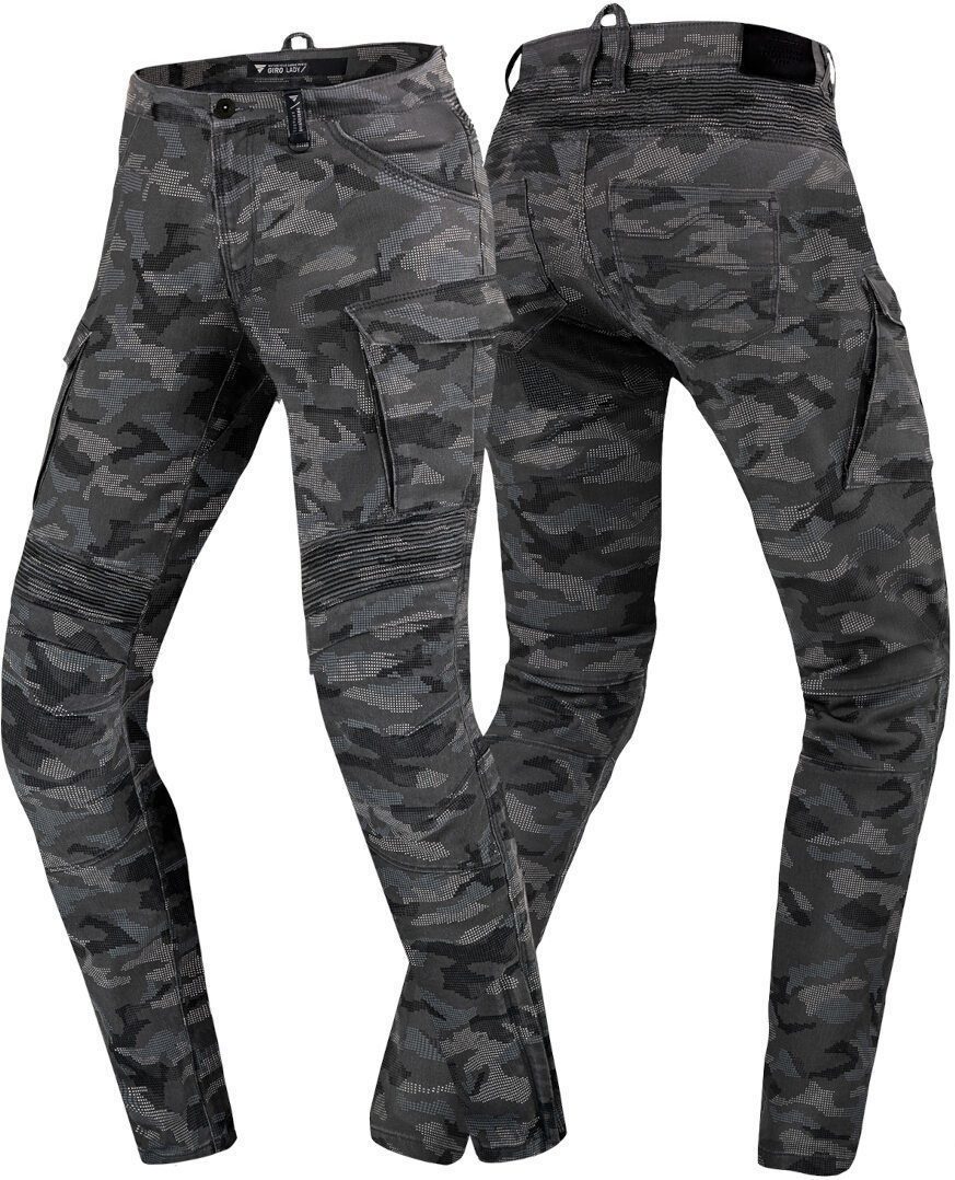 SHIMA Motorradhose Giro 2.0 Camo Damen Motorrad Textilhose Knieprotektoren enthalten